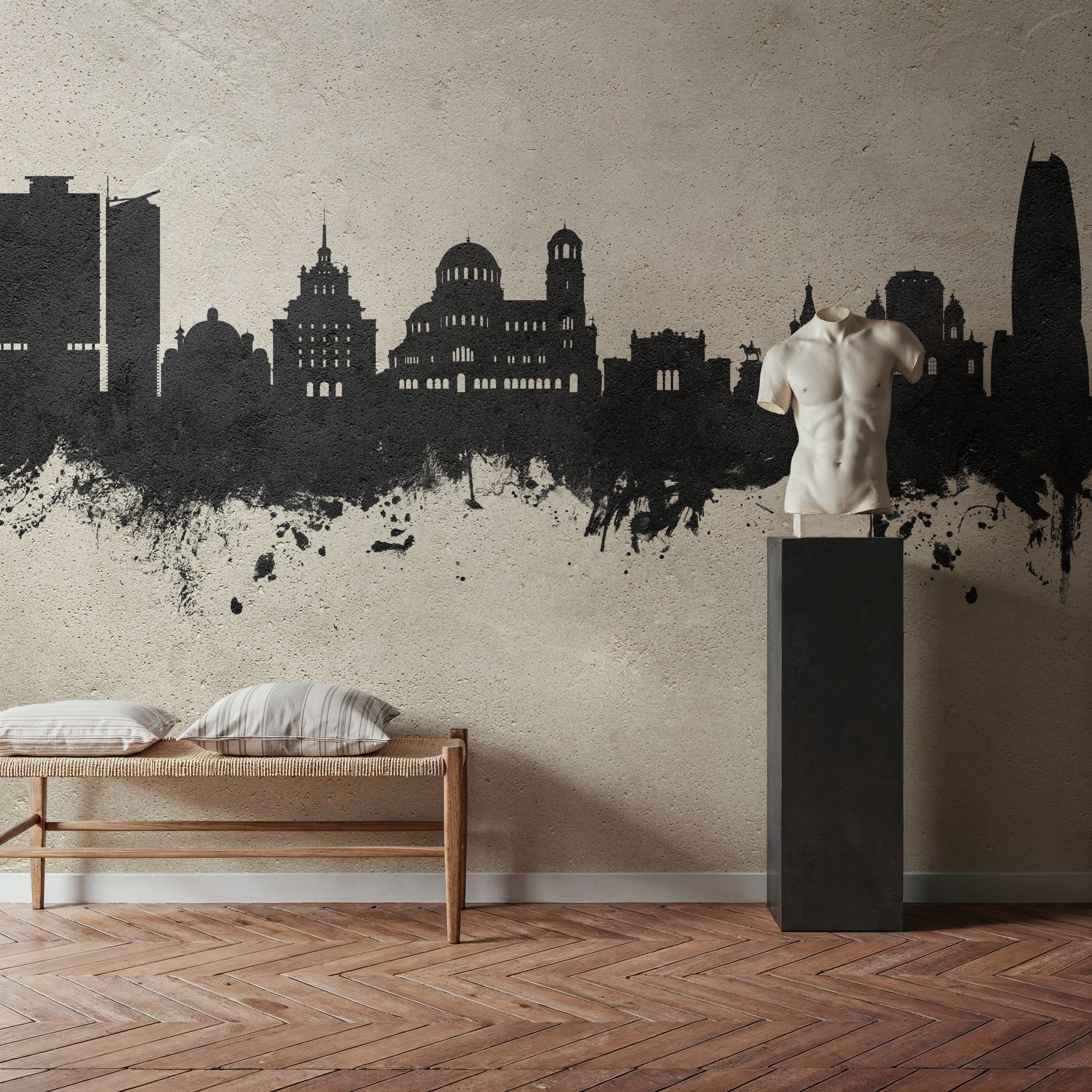 Sofia Bulgaria Skyline Concrete