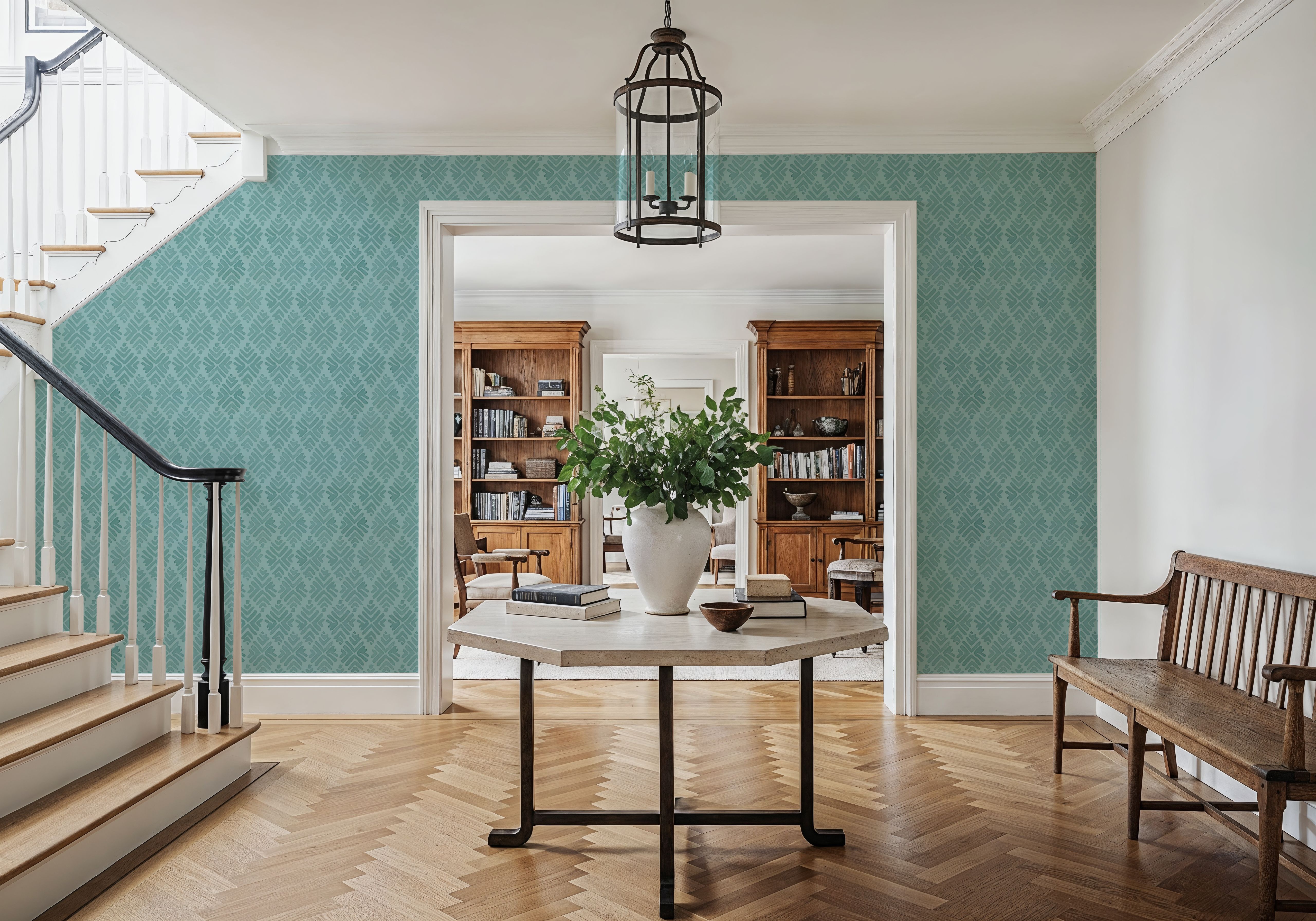 Bohemian Leaves Blue