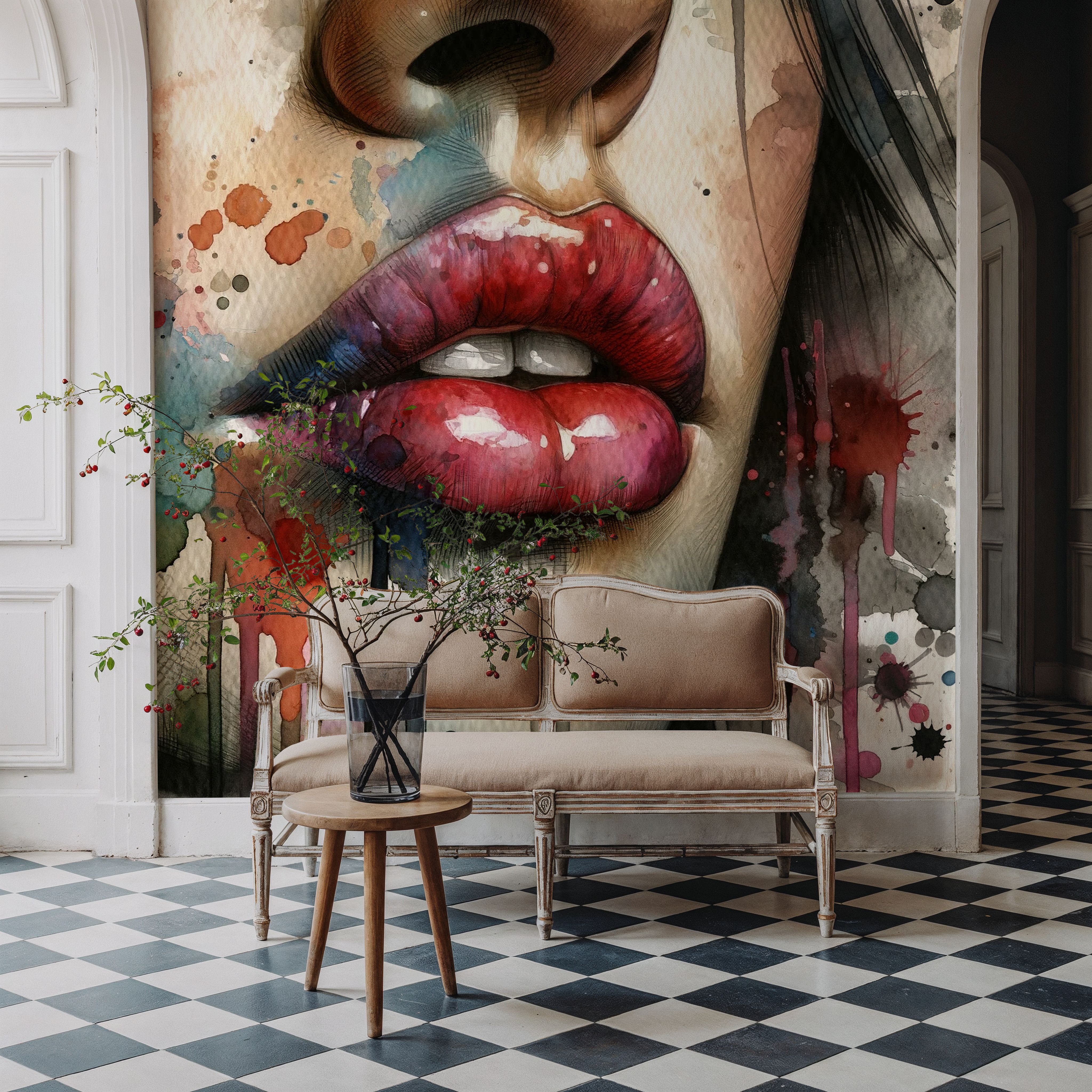Watercolor Lips