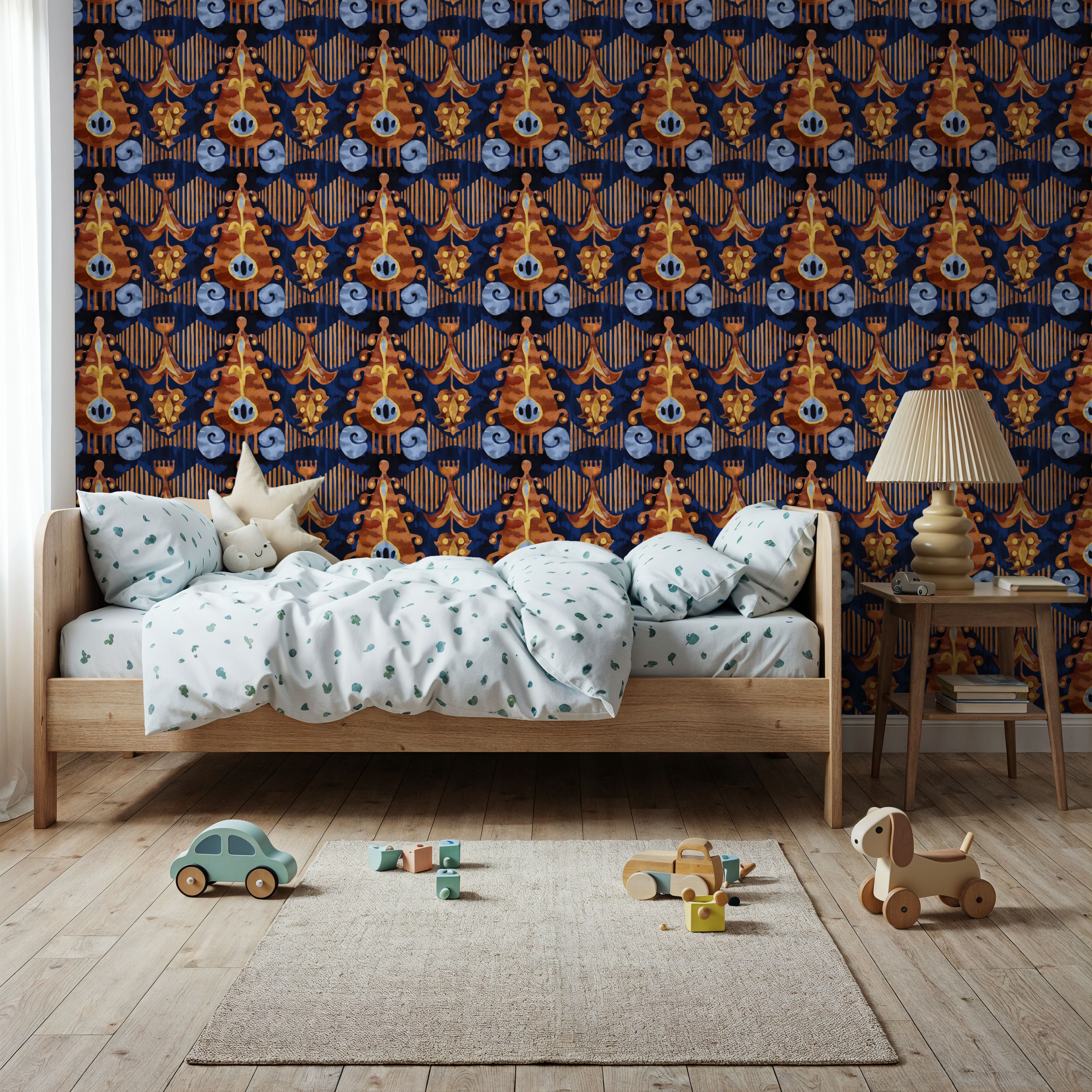 Gold Garden Ikat, Papier peint