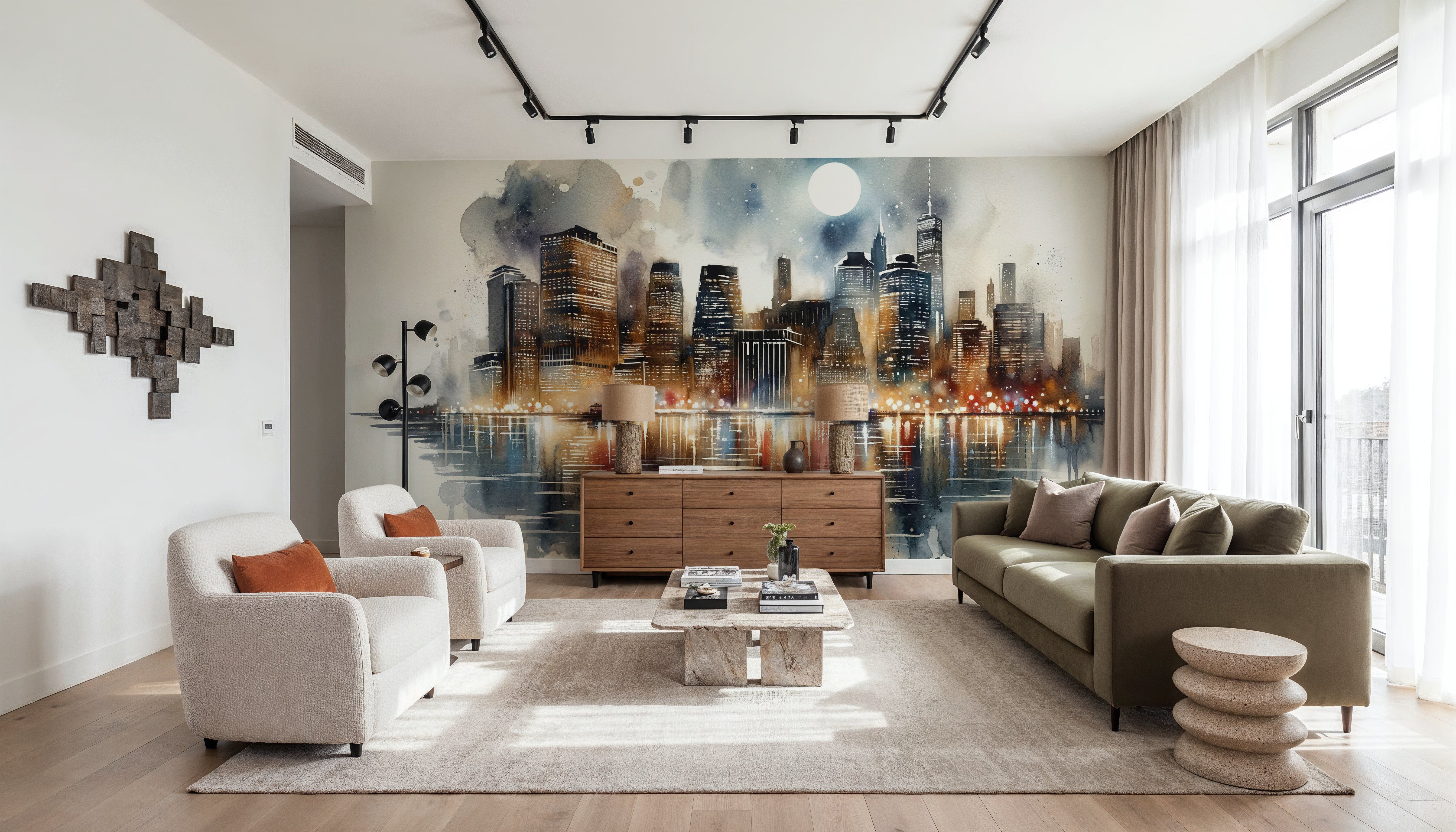 Moonlit Manhattan