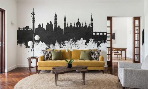 Zaragoza Spain Skyline Black & White