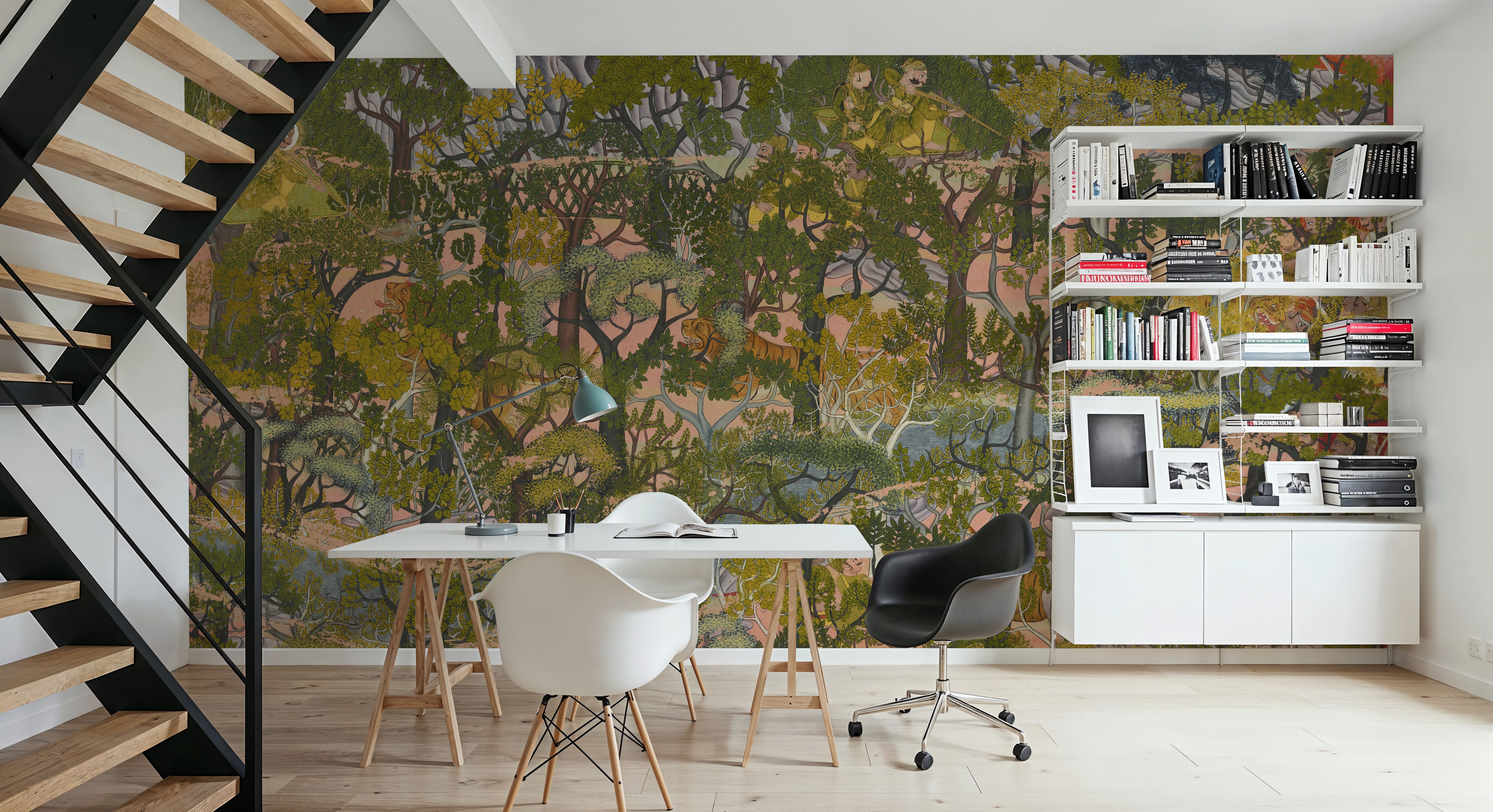 Maharao Umed Singh Hunting, Papel pintado