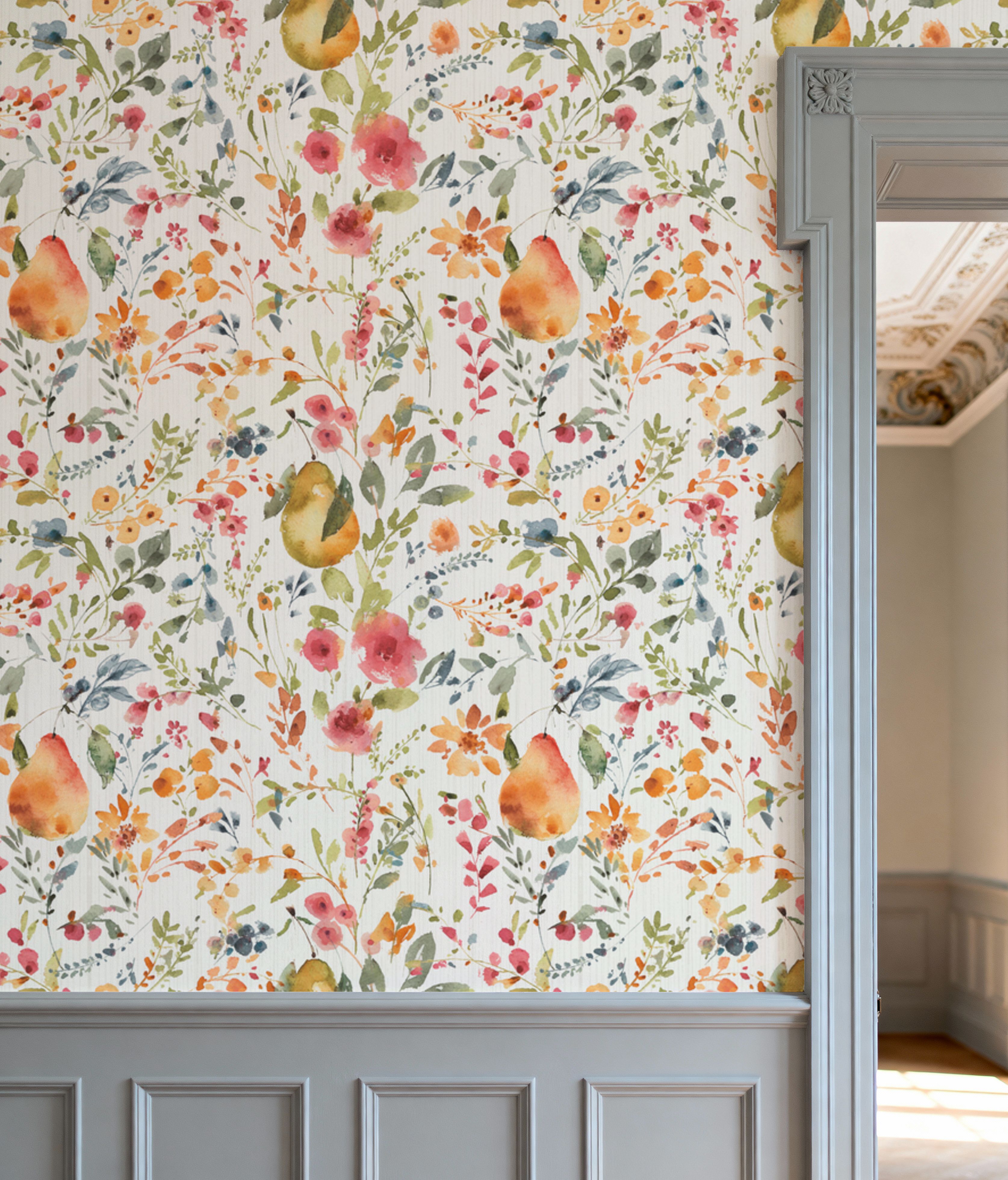 Time to Share Flowers and Pears White