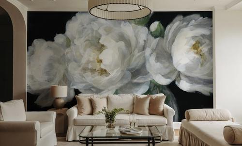 White Peonies in Glass