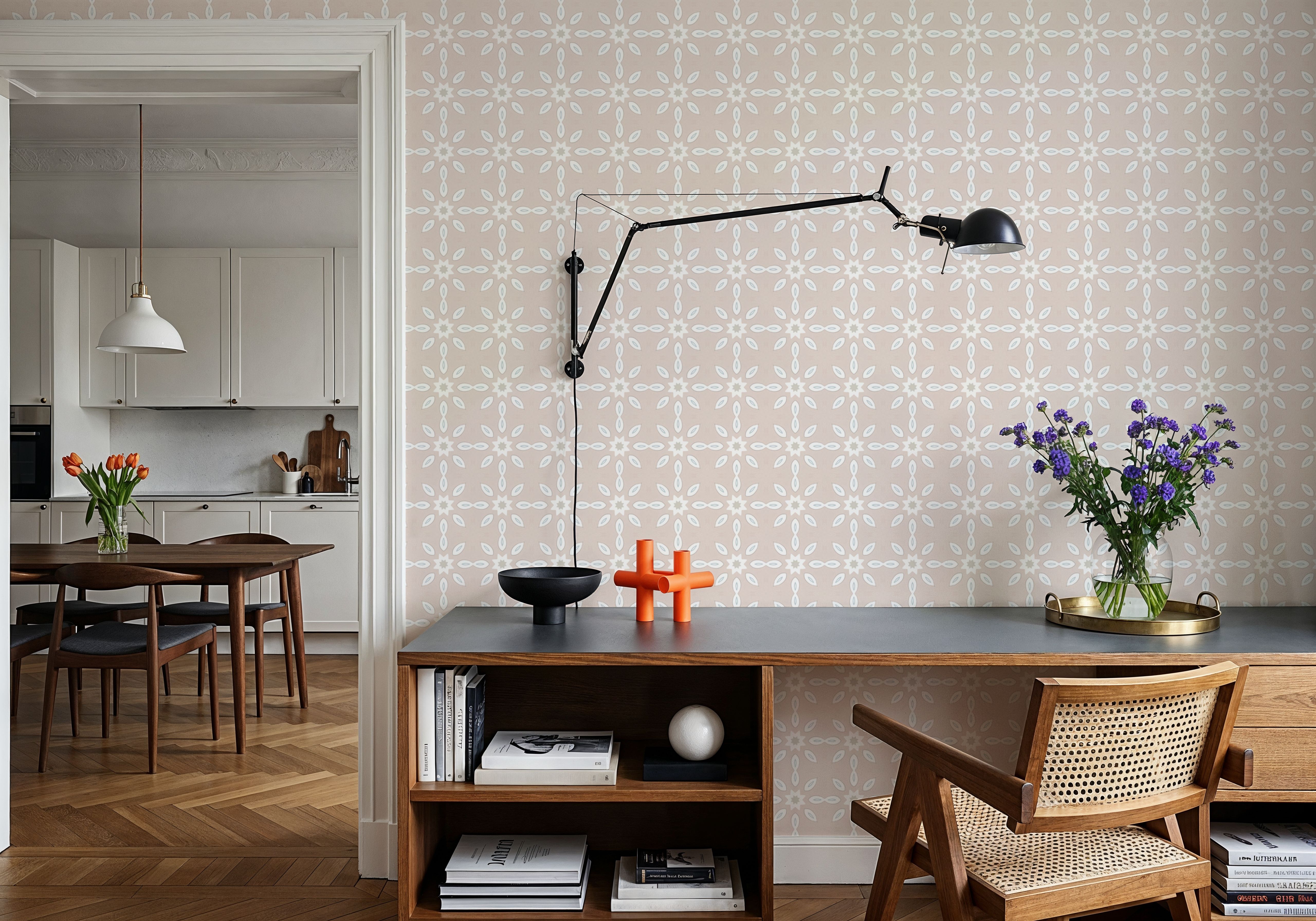 Zelij Stars And Petals, Wallpaper