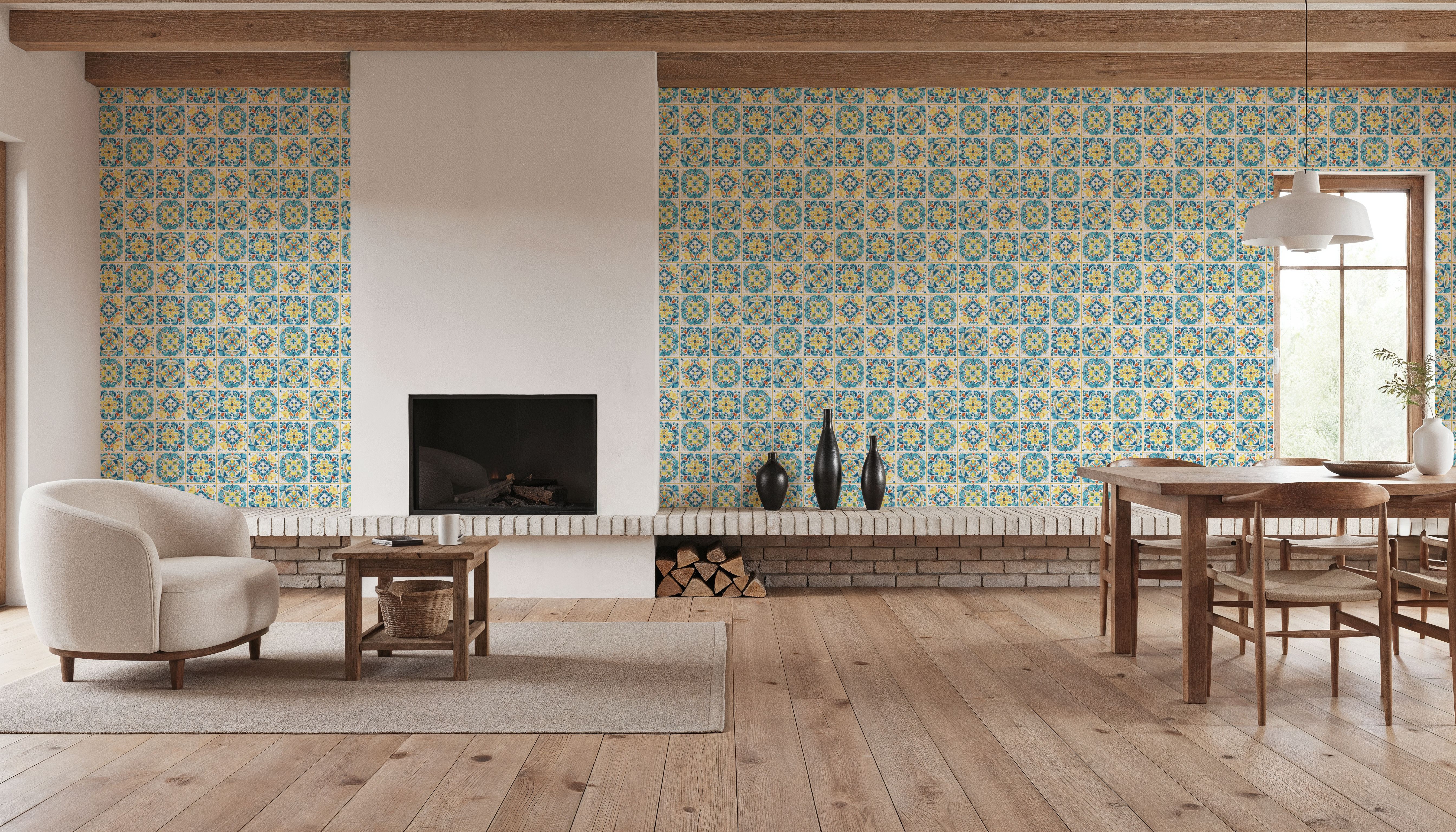 Maritime Tiles Yellow and Blue