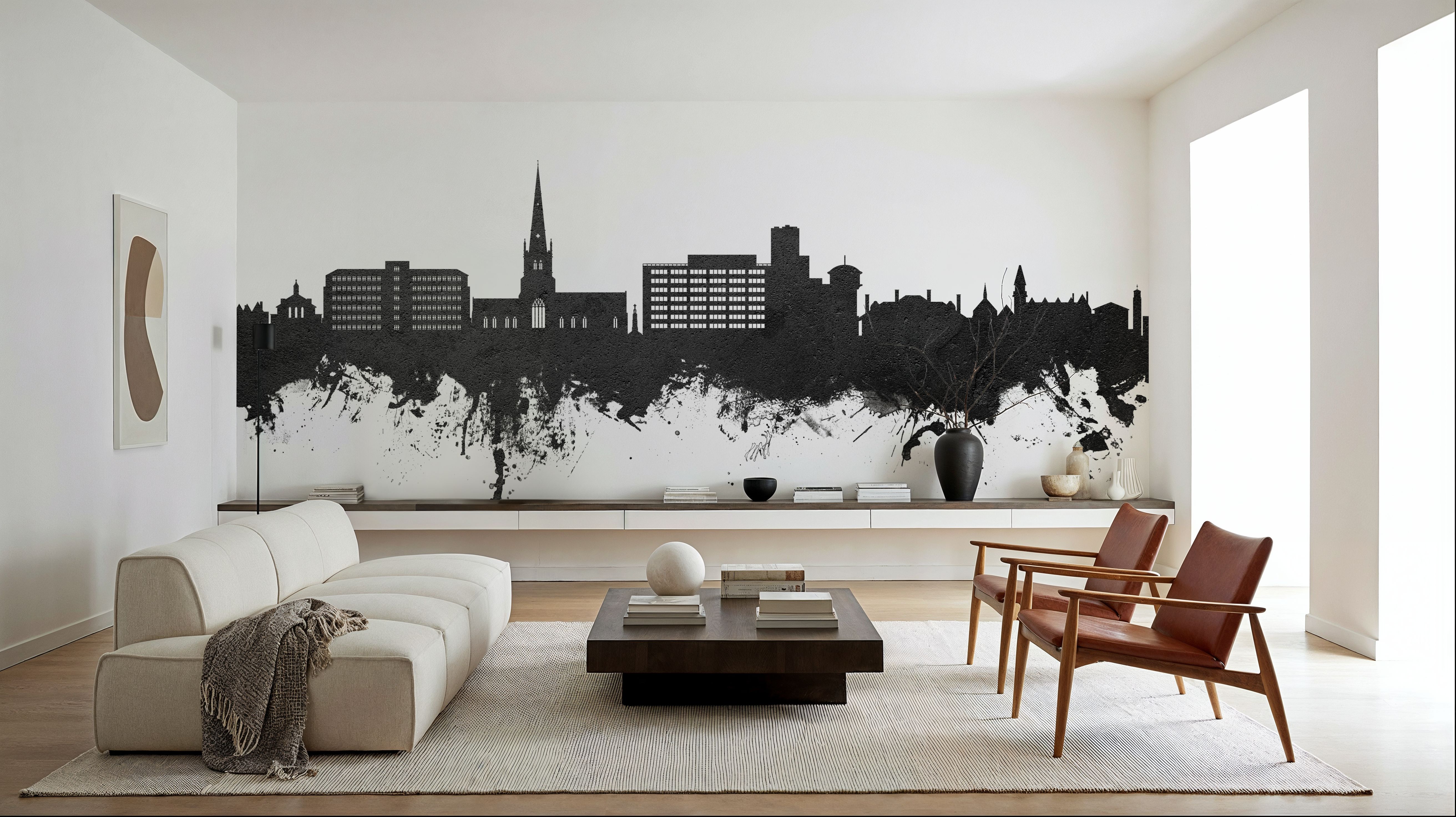 Solihull England Skyline Black & White