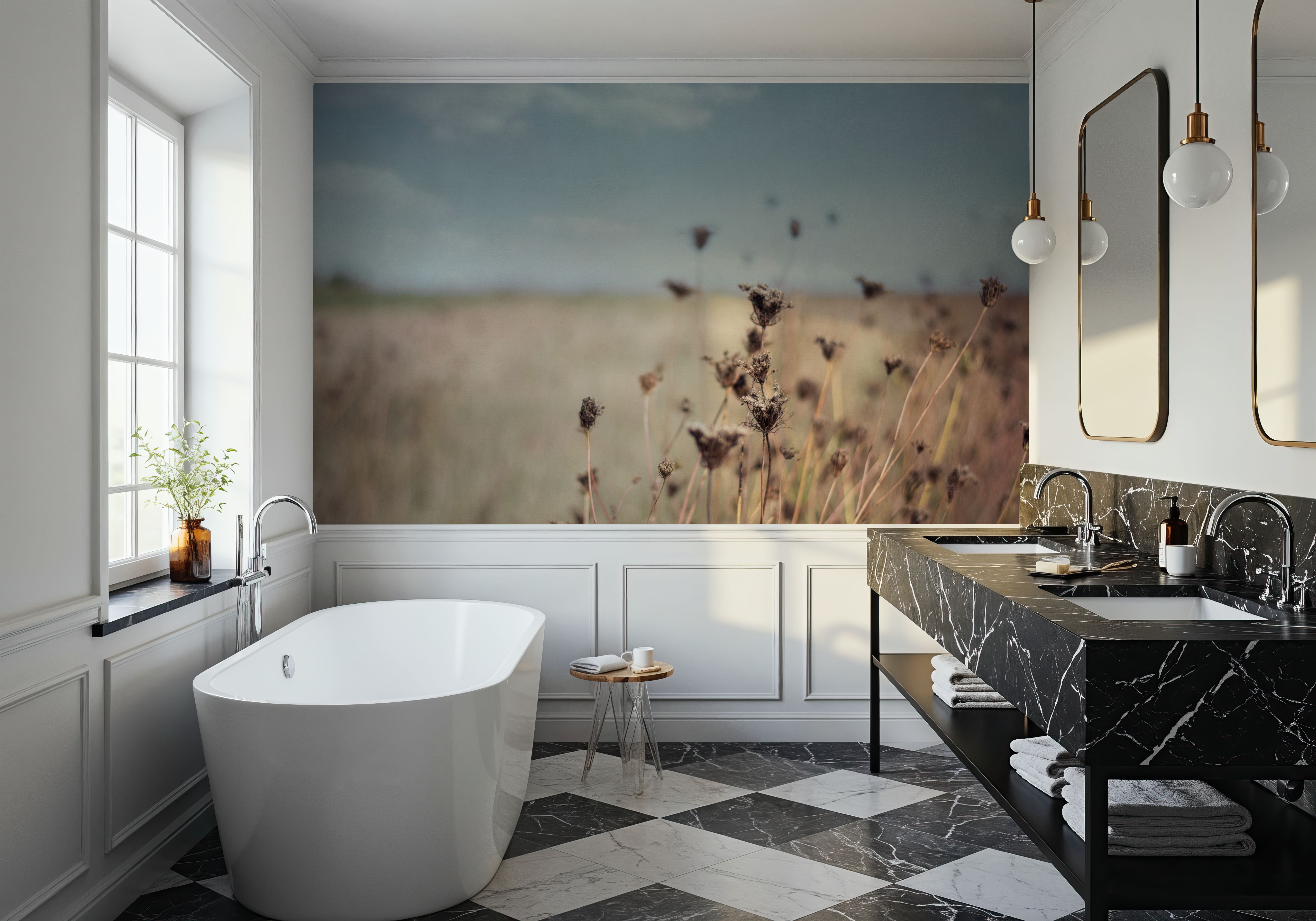 Falling Queen Annes Lace I, Papel pintado