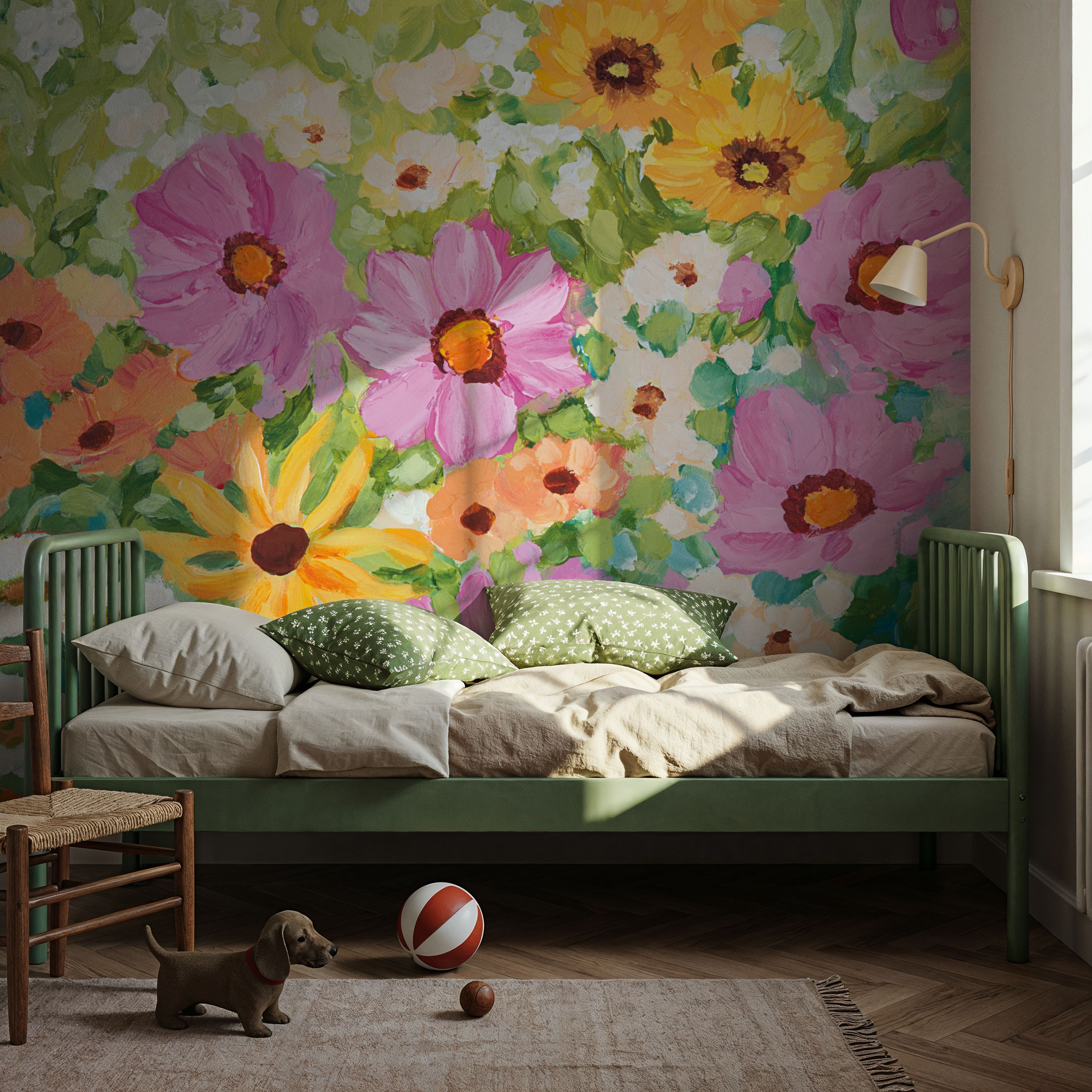 Wall Mural - Midsummer Meadow - Abstract mural wallpaper - Hallway staircases - Wallism US - Premium, Textured or Peel & Stick