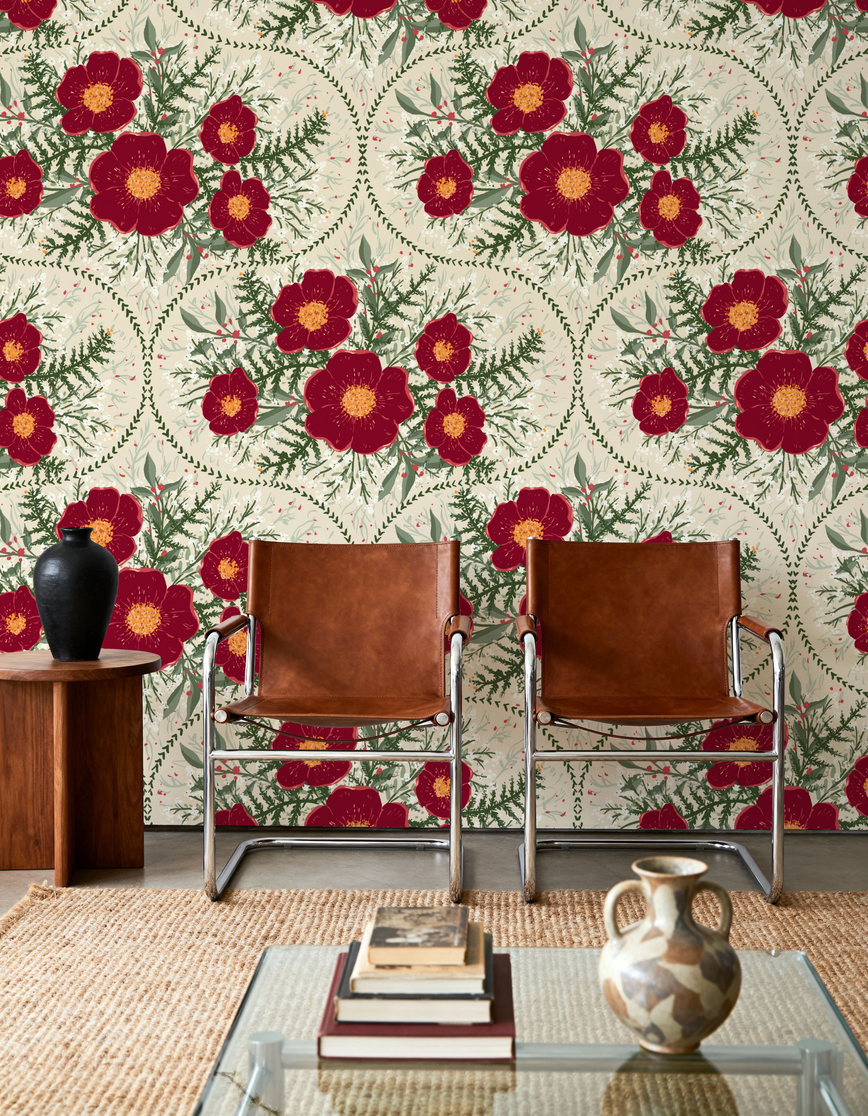 Yuletide Camelia, Bone White