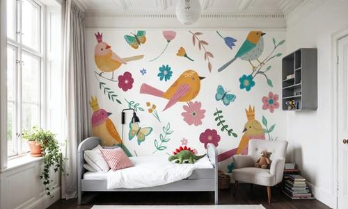 Royal Birds on White