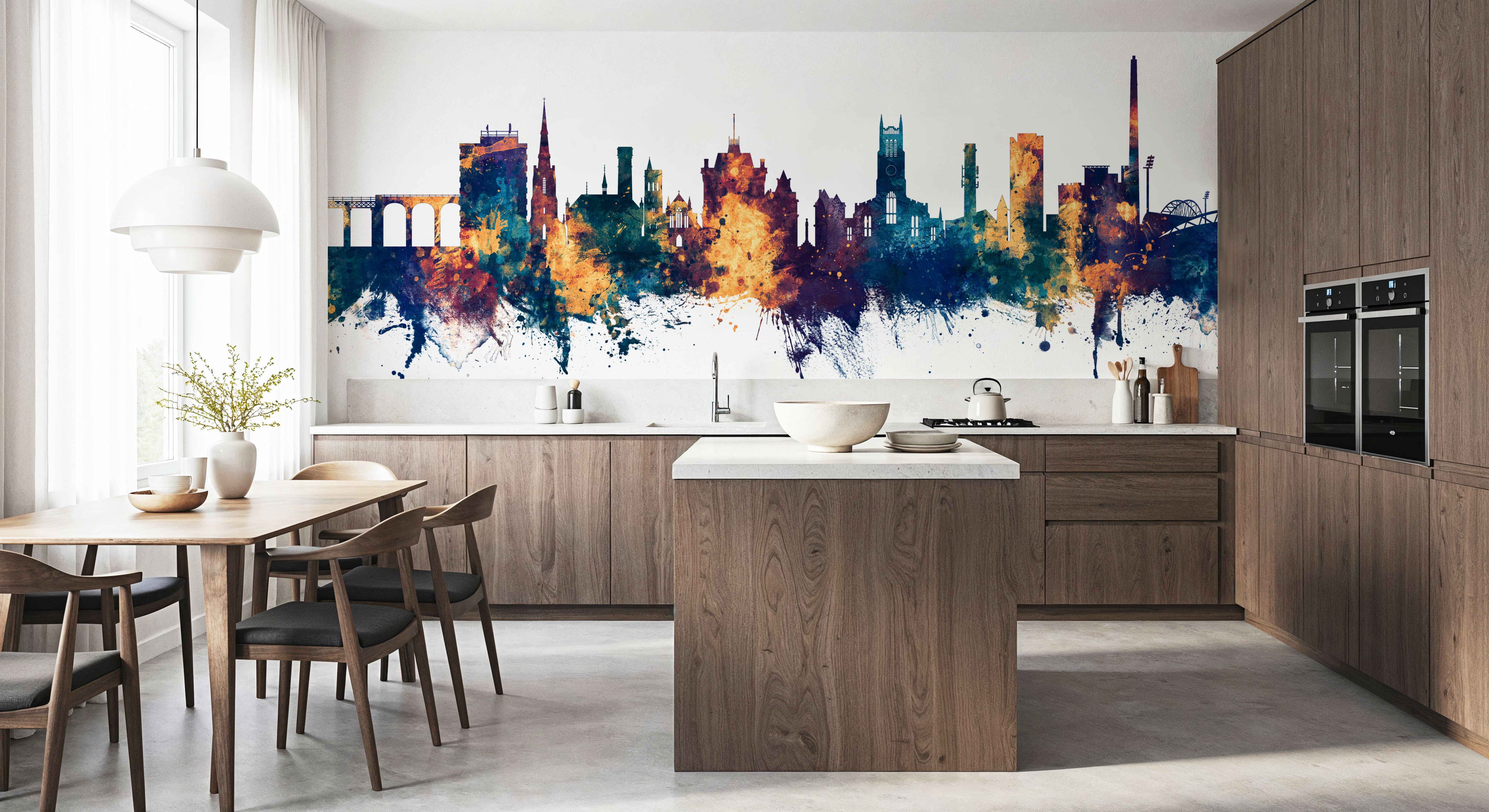 Huddersfield England Skyline Blue & Bronze