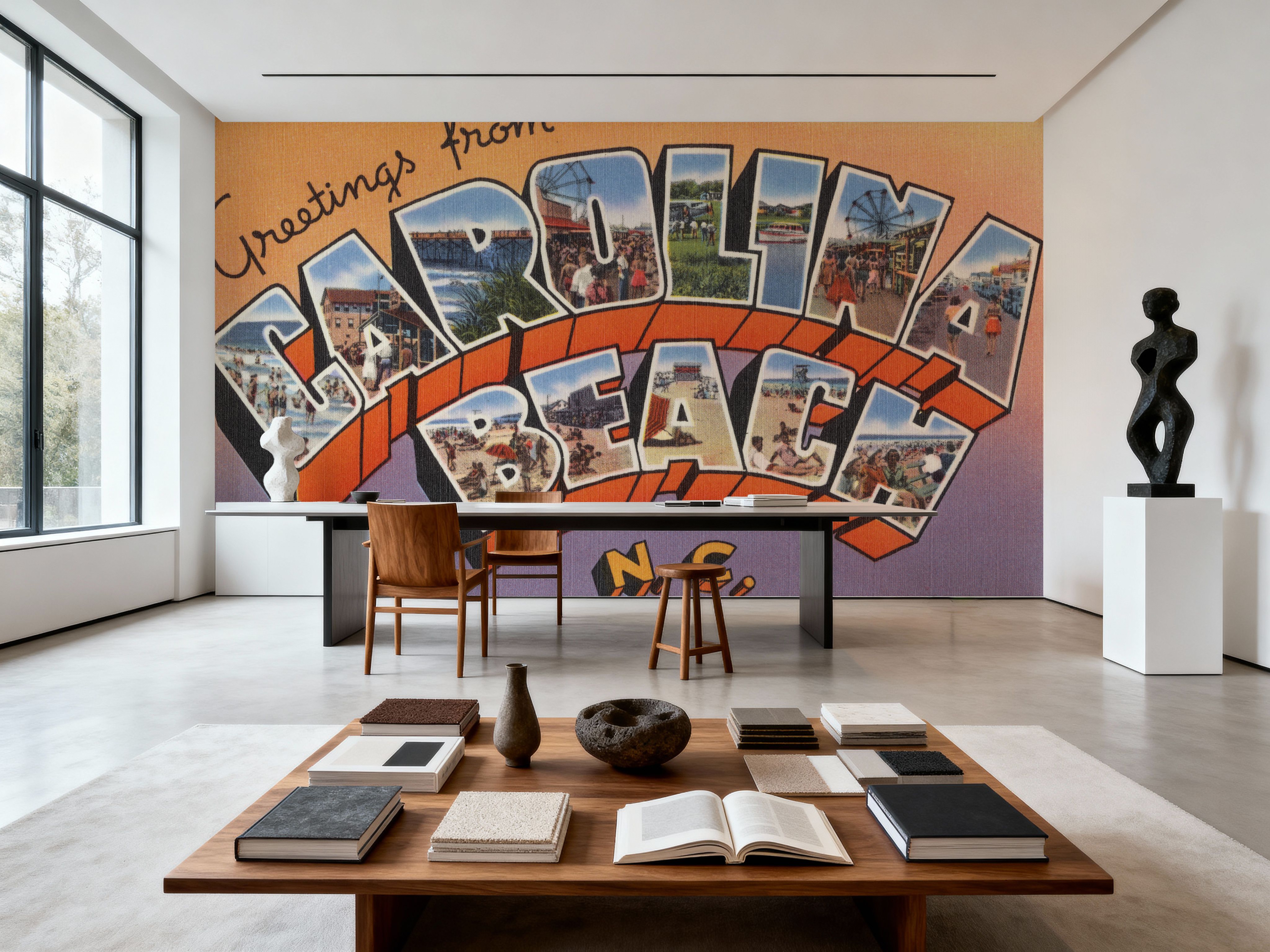 Greetings from Carolina Beach - Screenprint Postcard