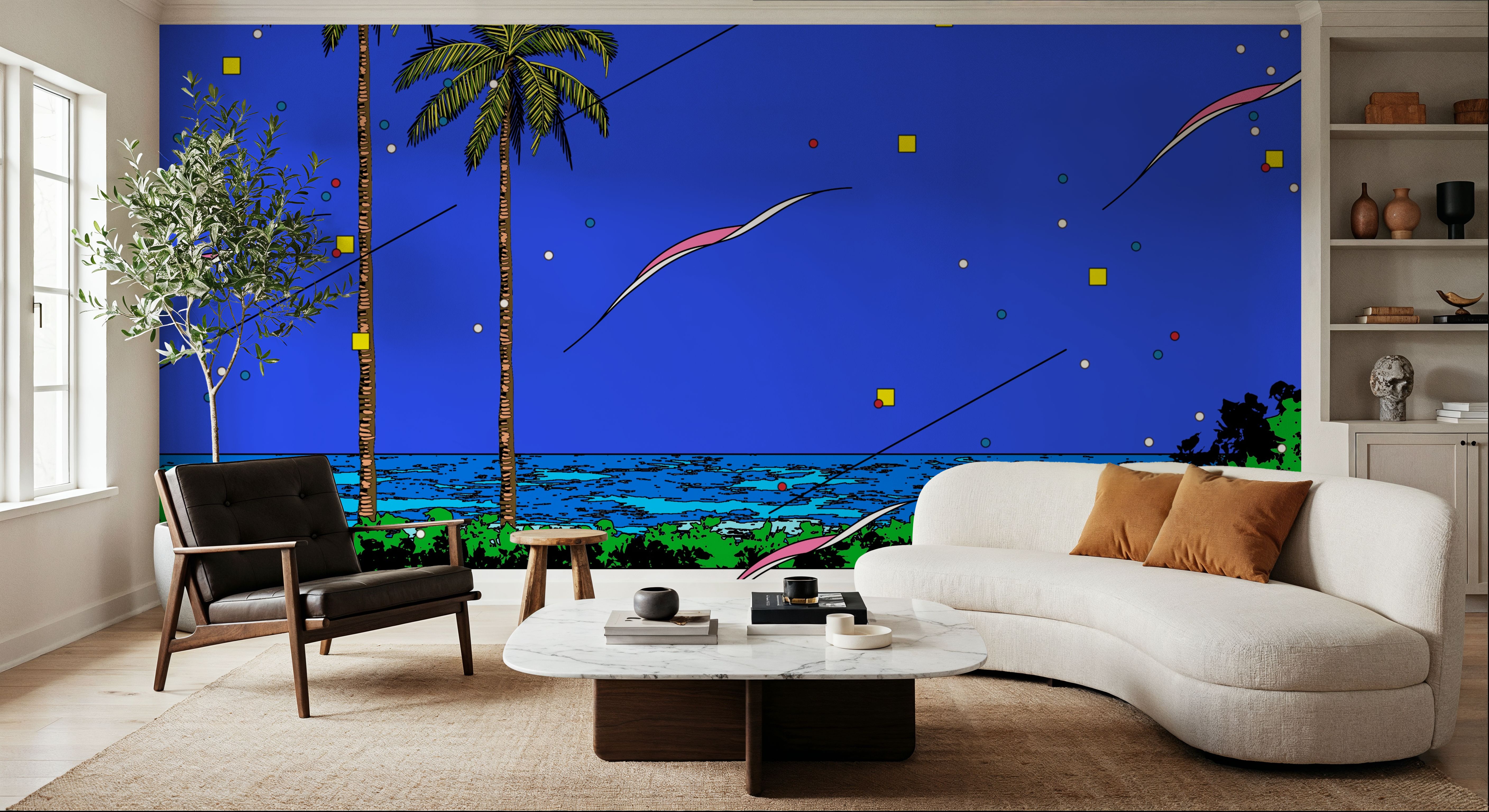 80's Retro Swimming Pool, Tapeten