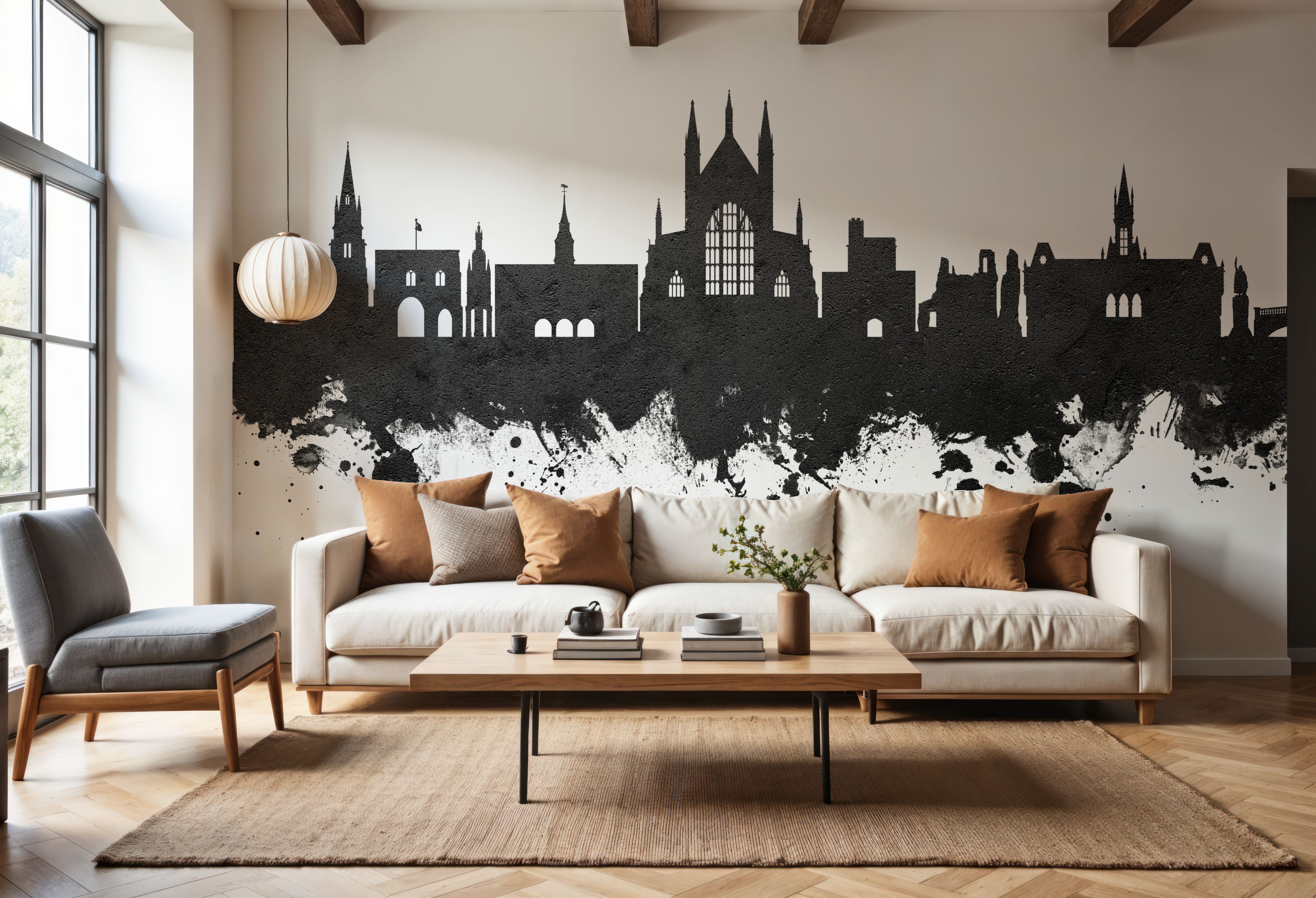 Winchester England Skyline Black & White