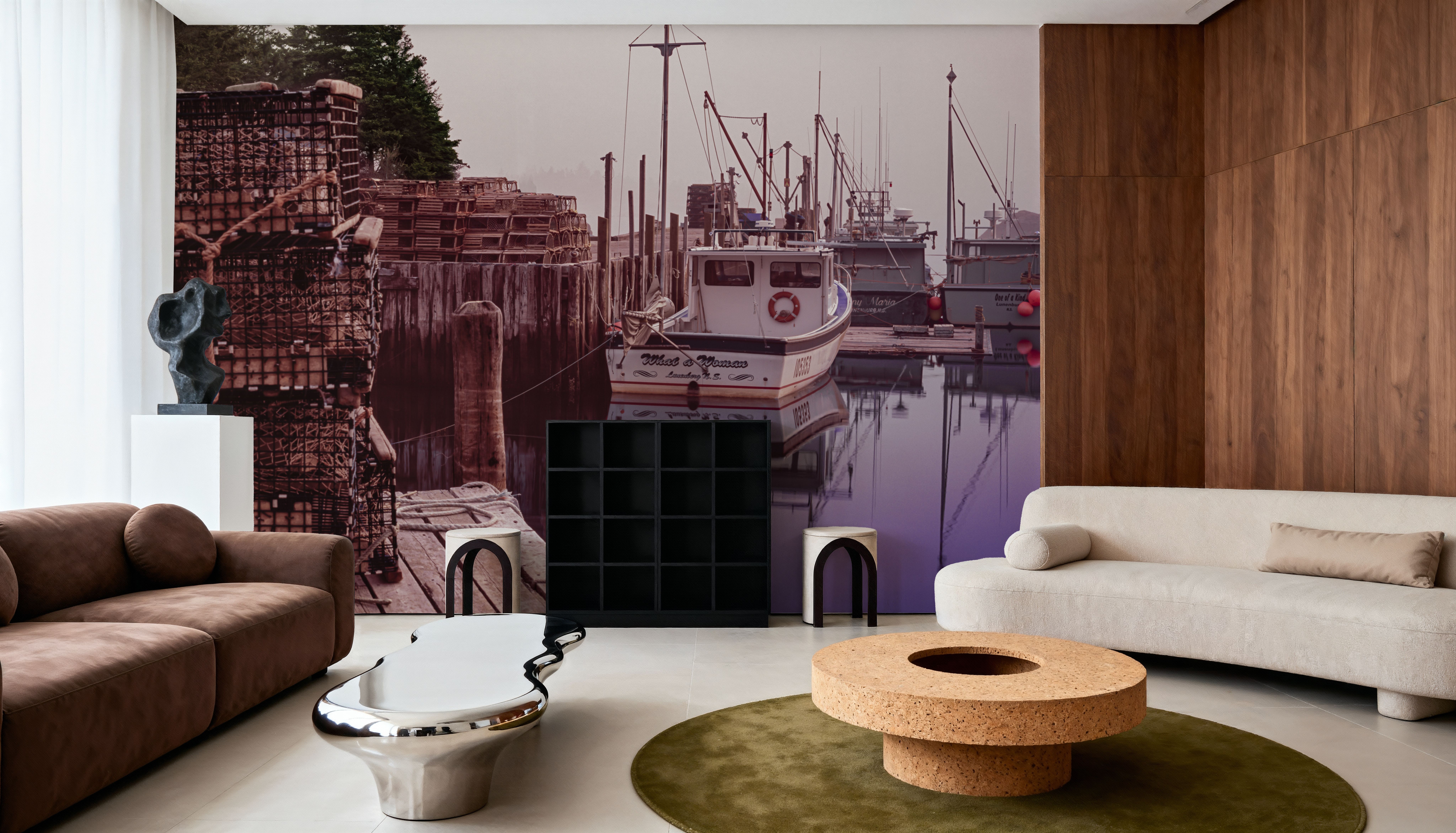 Lobster Traps and Fishing Boats