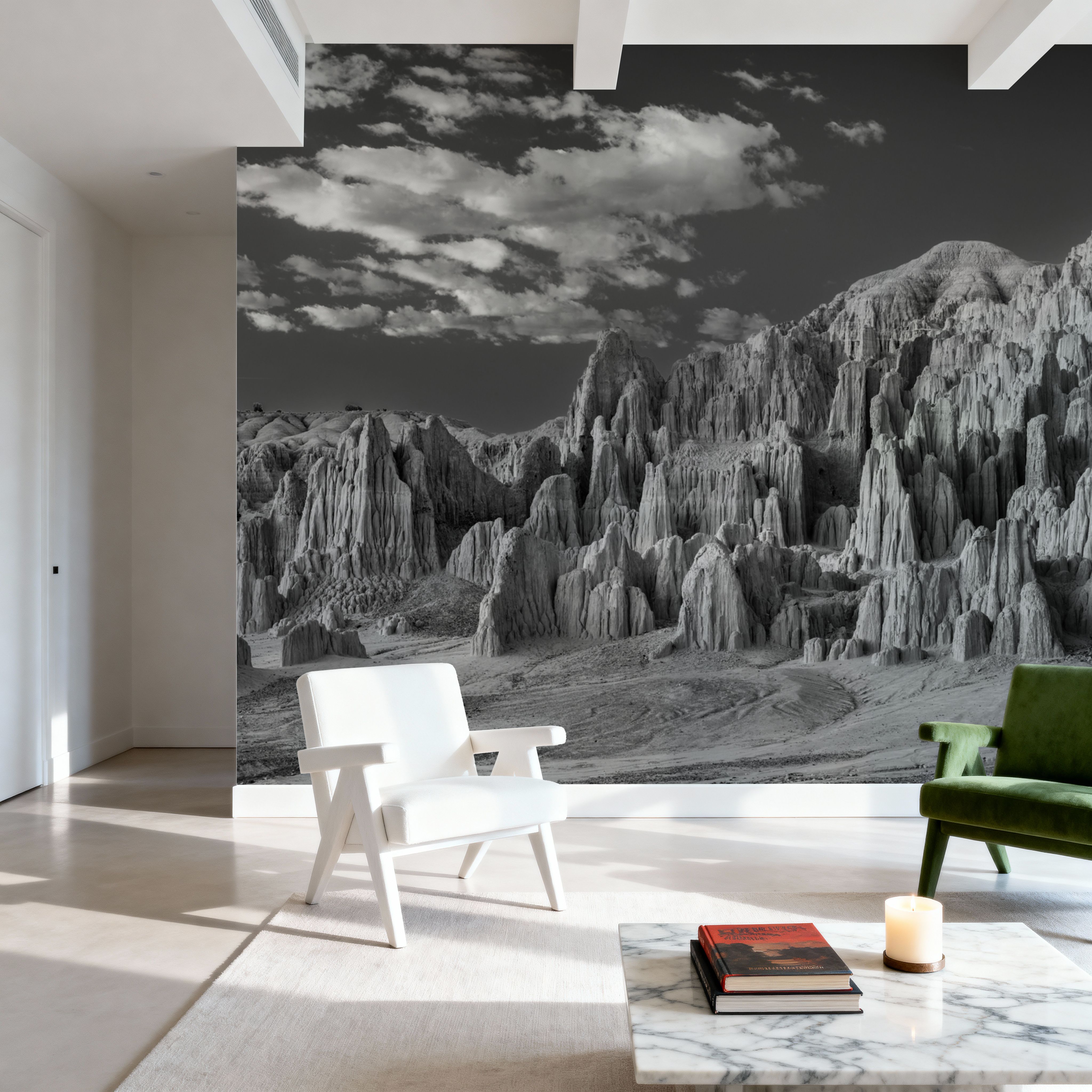 Cathedral Gorge, Black and White