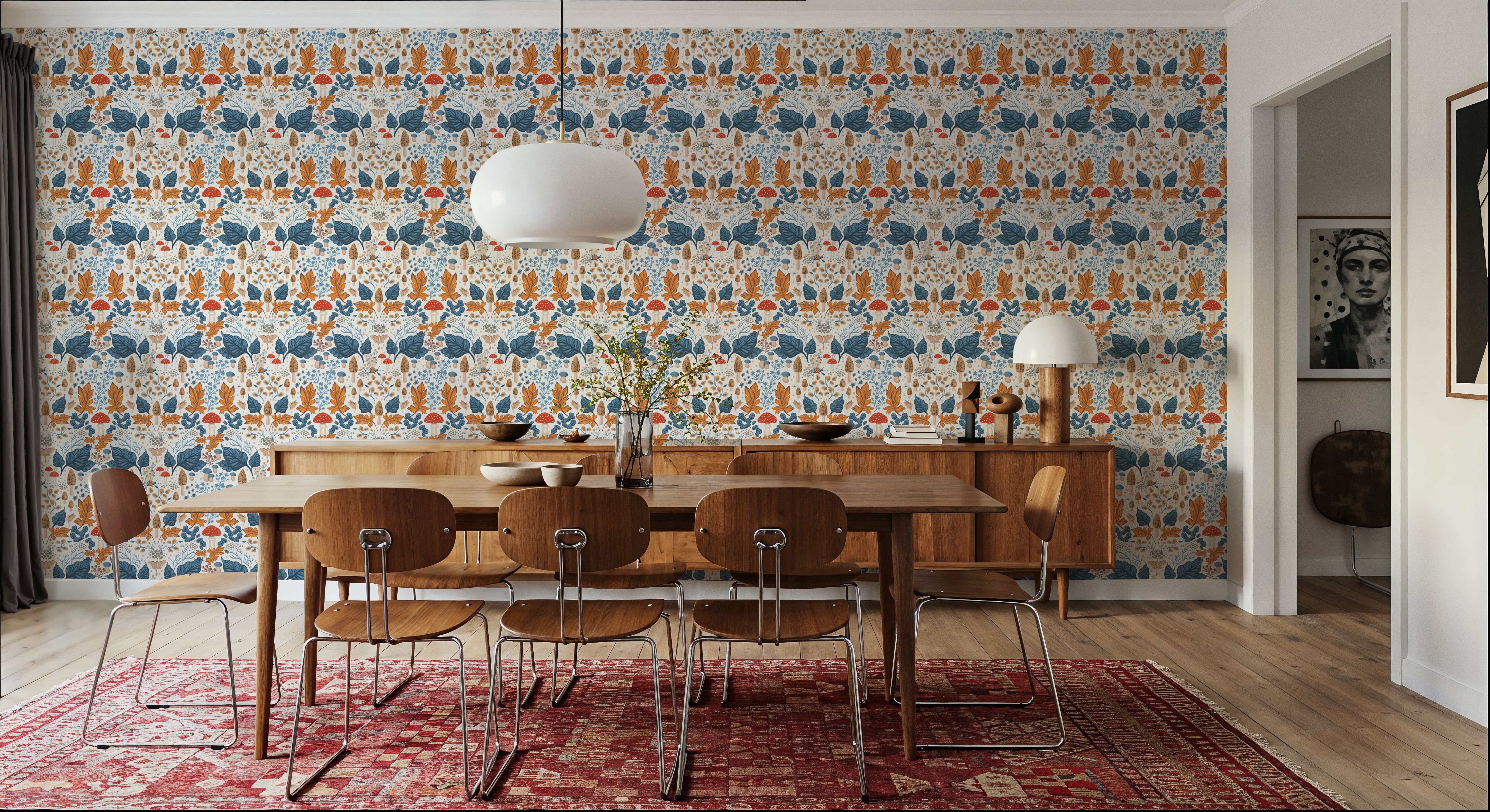 Autumn Forest Illustration, Orange