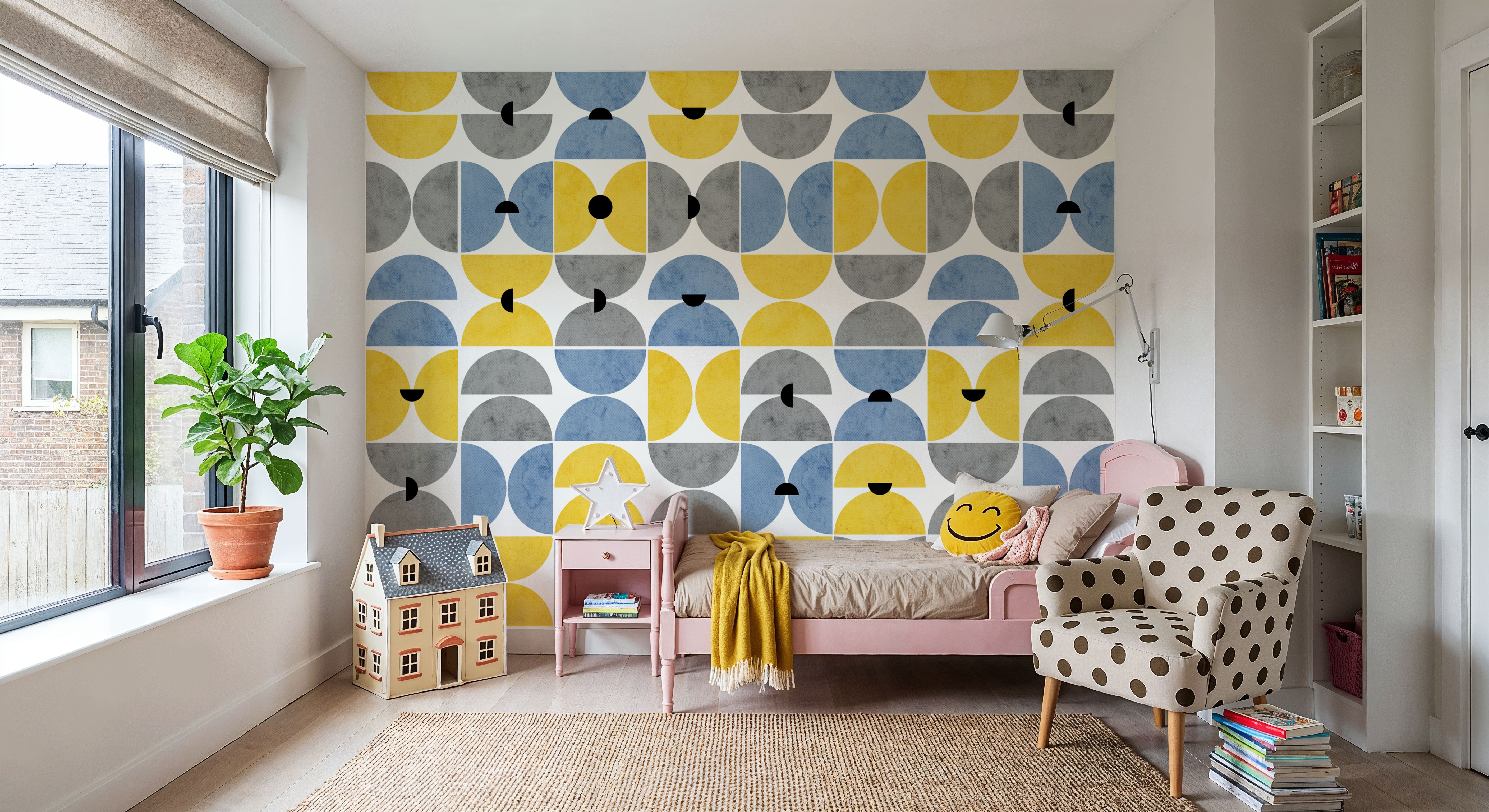 Homley Retro Shapes, Blue