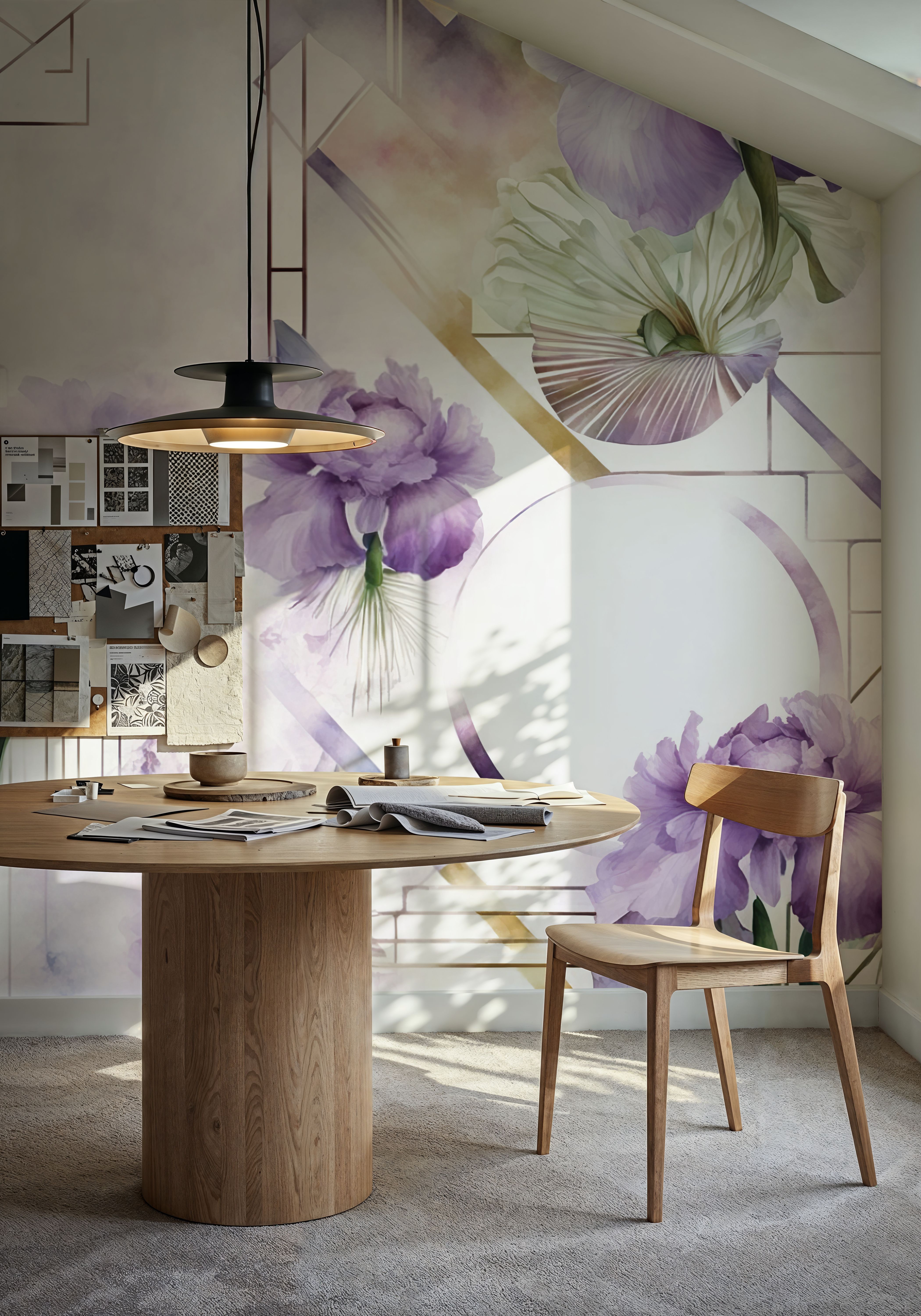 Watercolor Geometry Purple