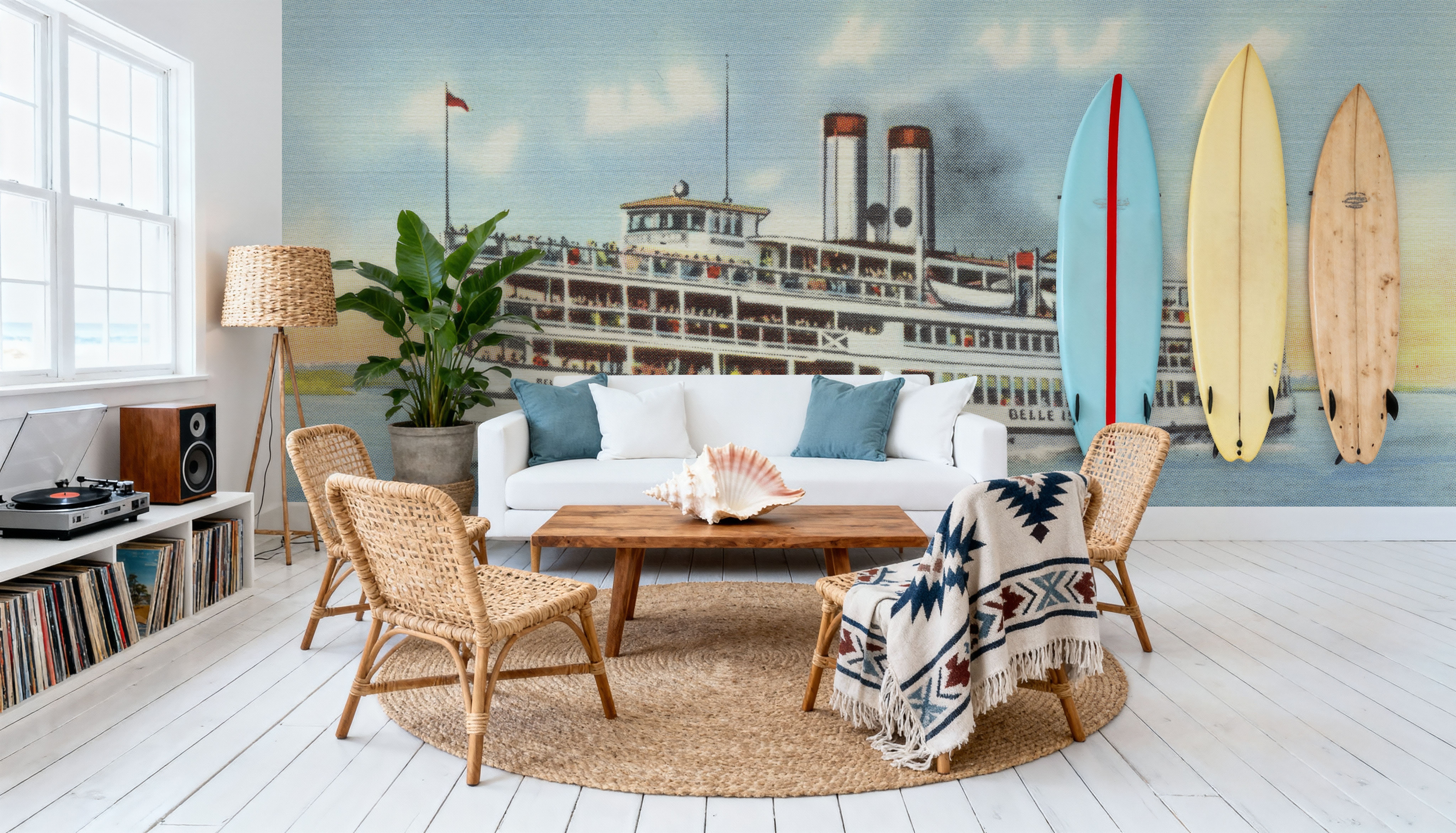 Greetings from Belle Island - Screenprint Postcard