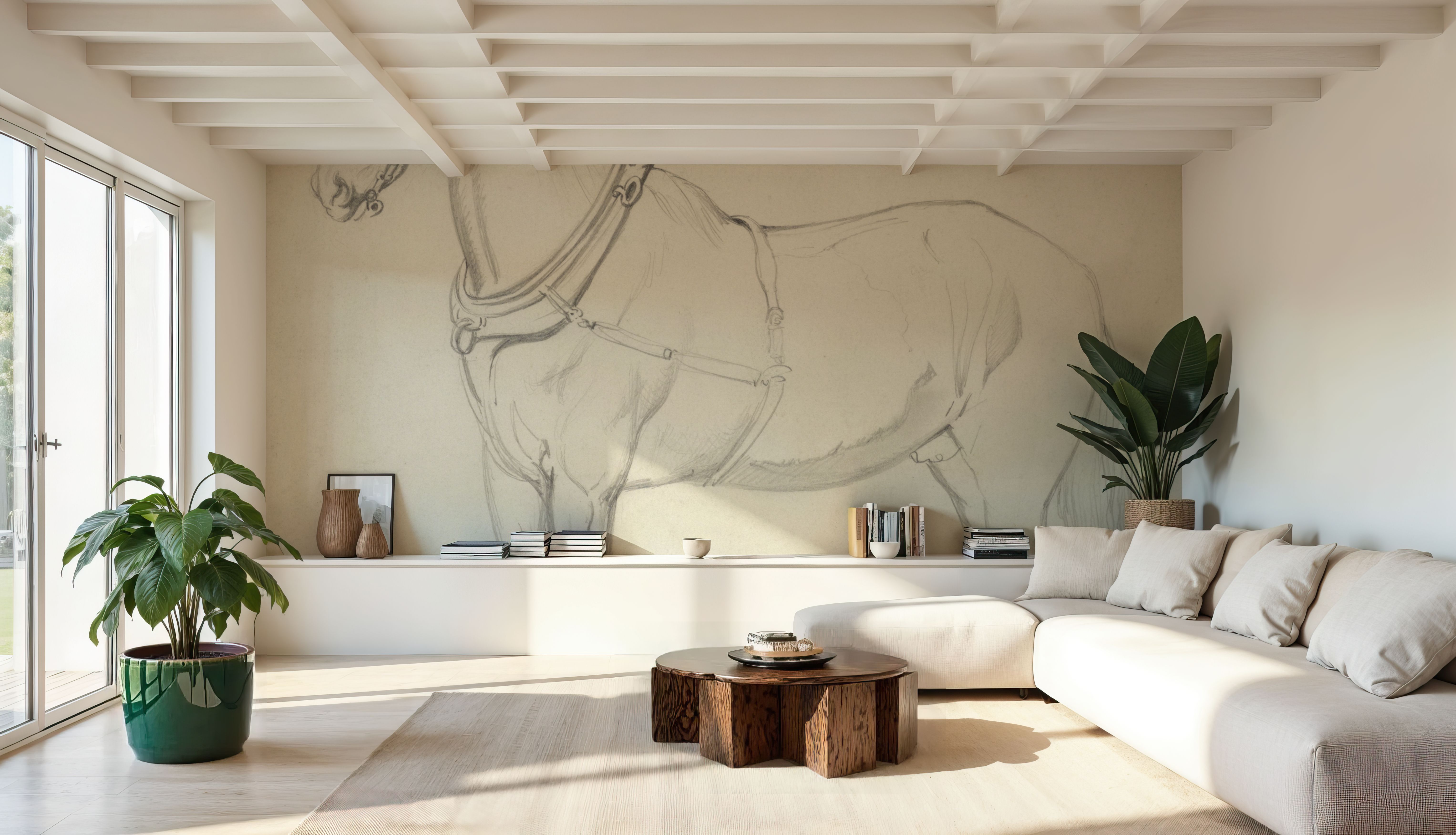Horse Standing to the Left