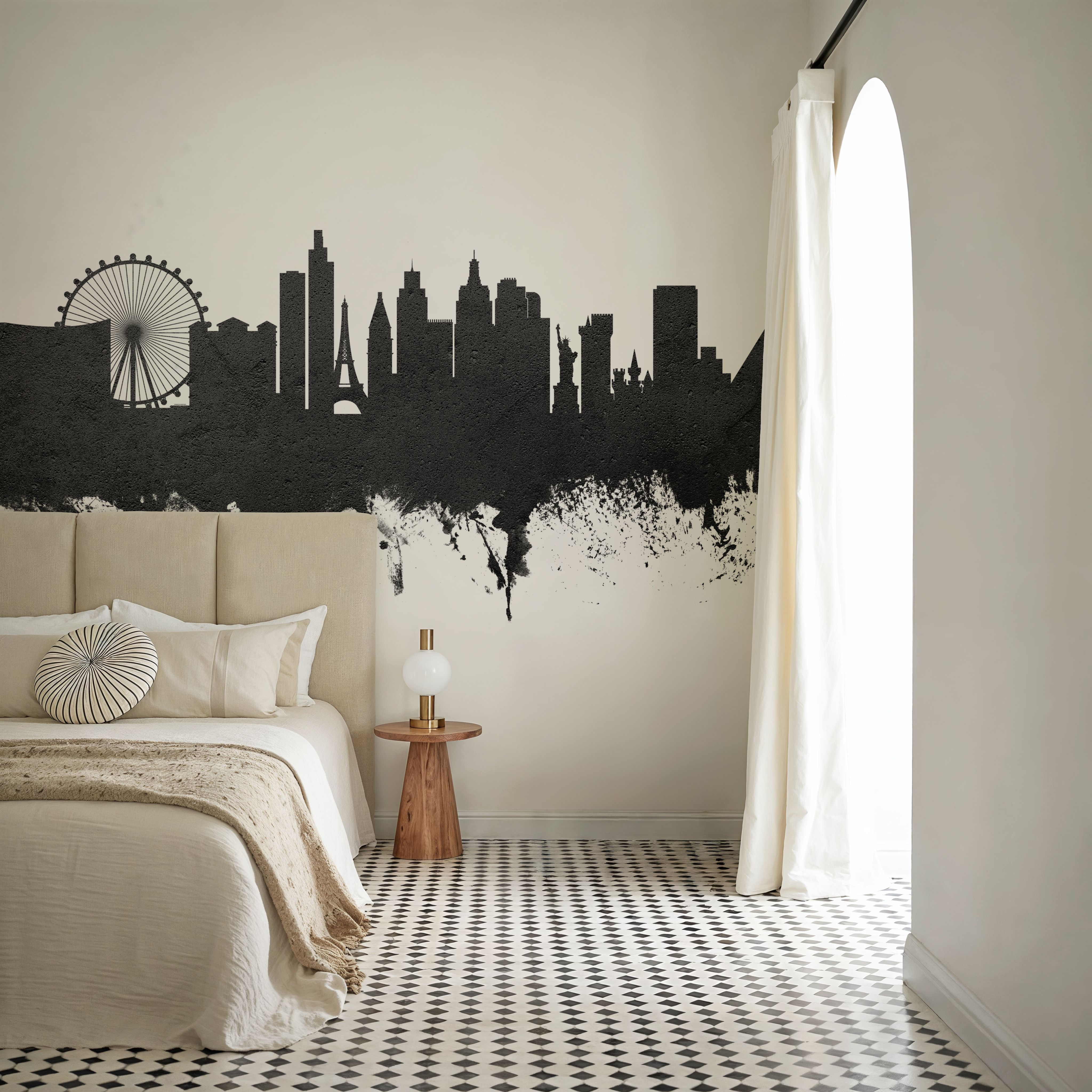 Las Vegas Nevada Skyline Black & White