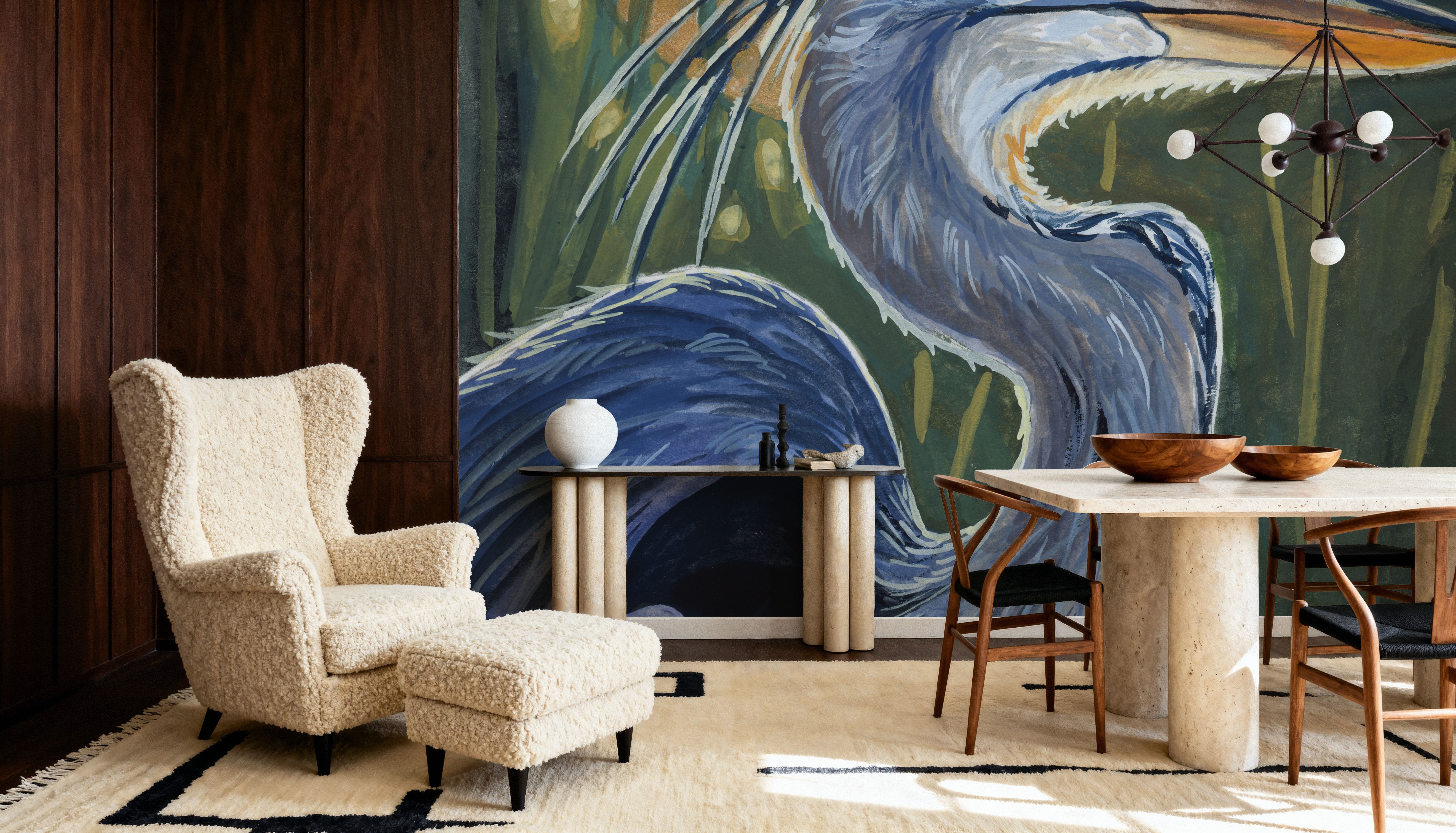 Blue Heron Backlit in Morning