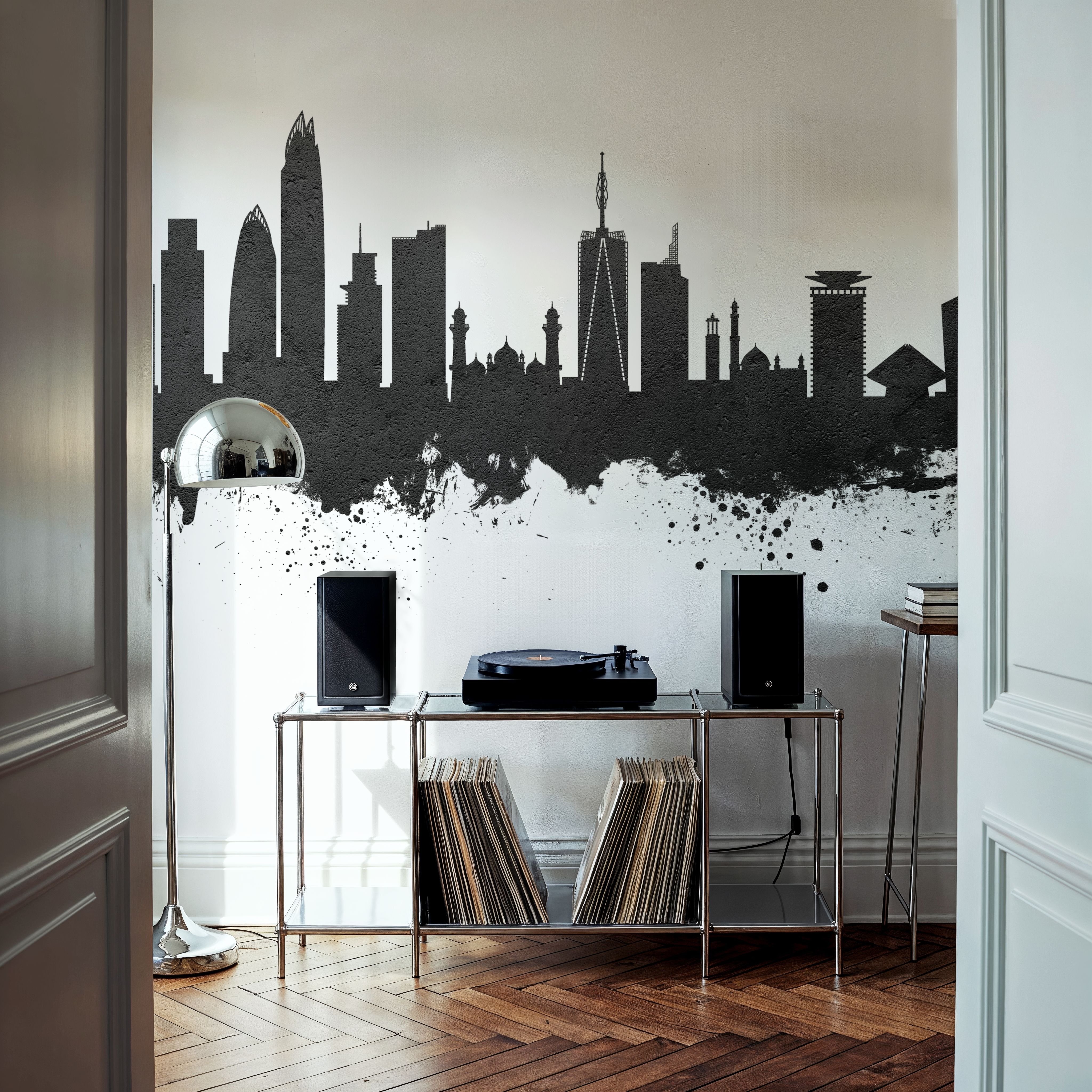 Nairobi Kenya Skyline Black & White