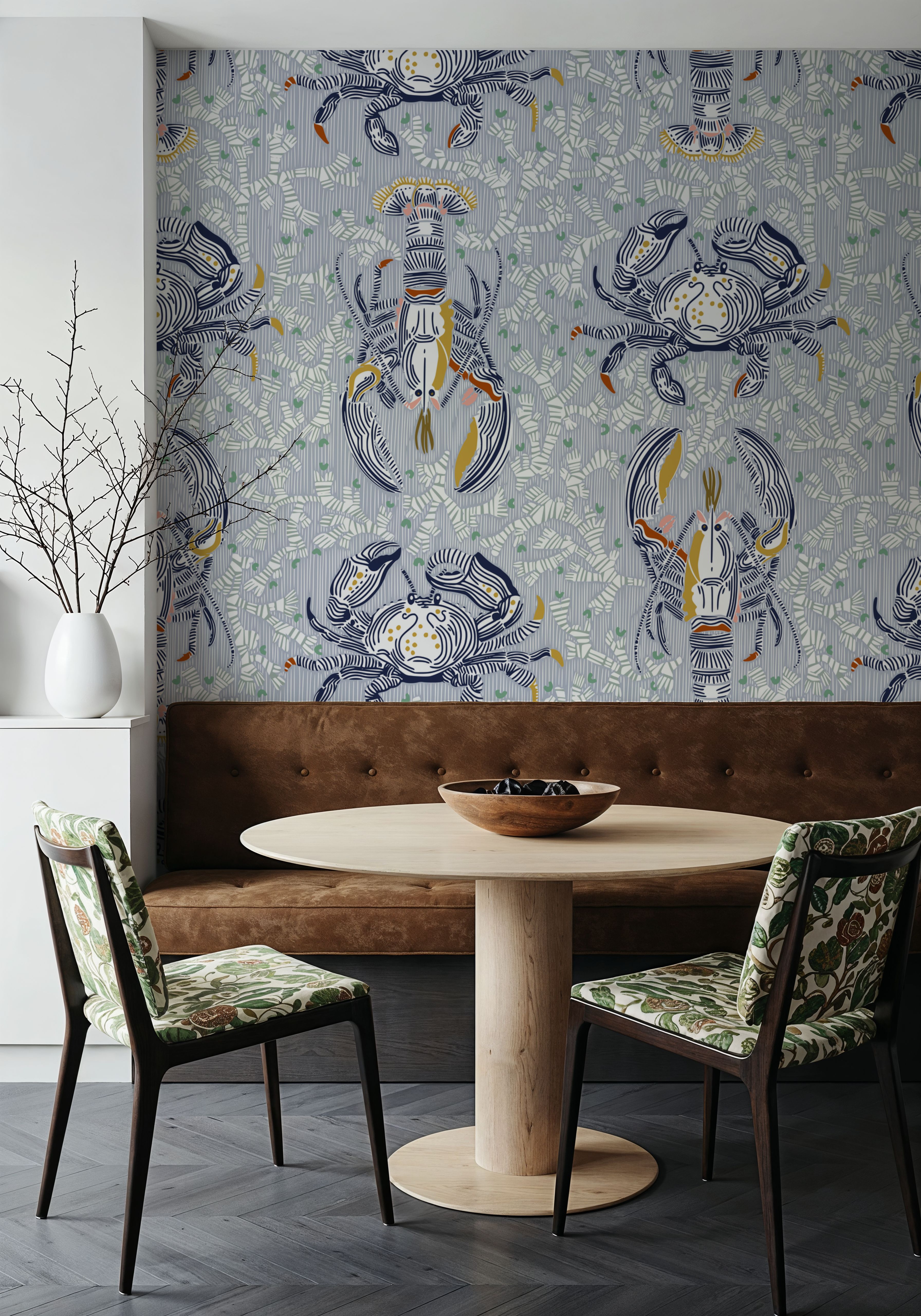 Lobster and Crab Coastal Nostalgia, Grey