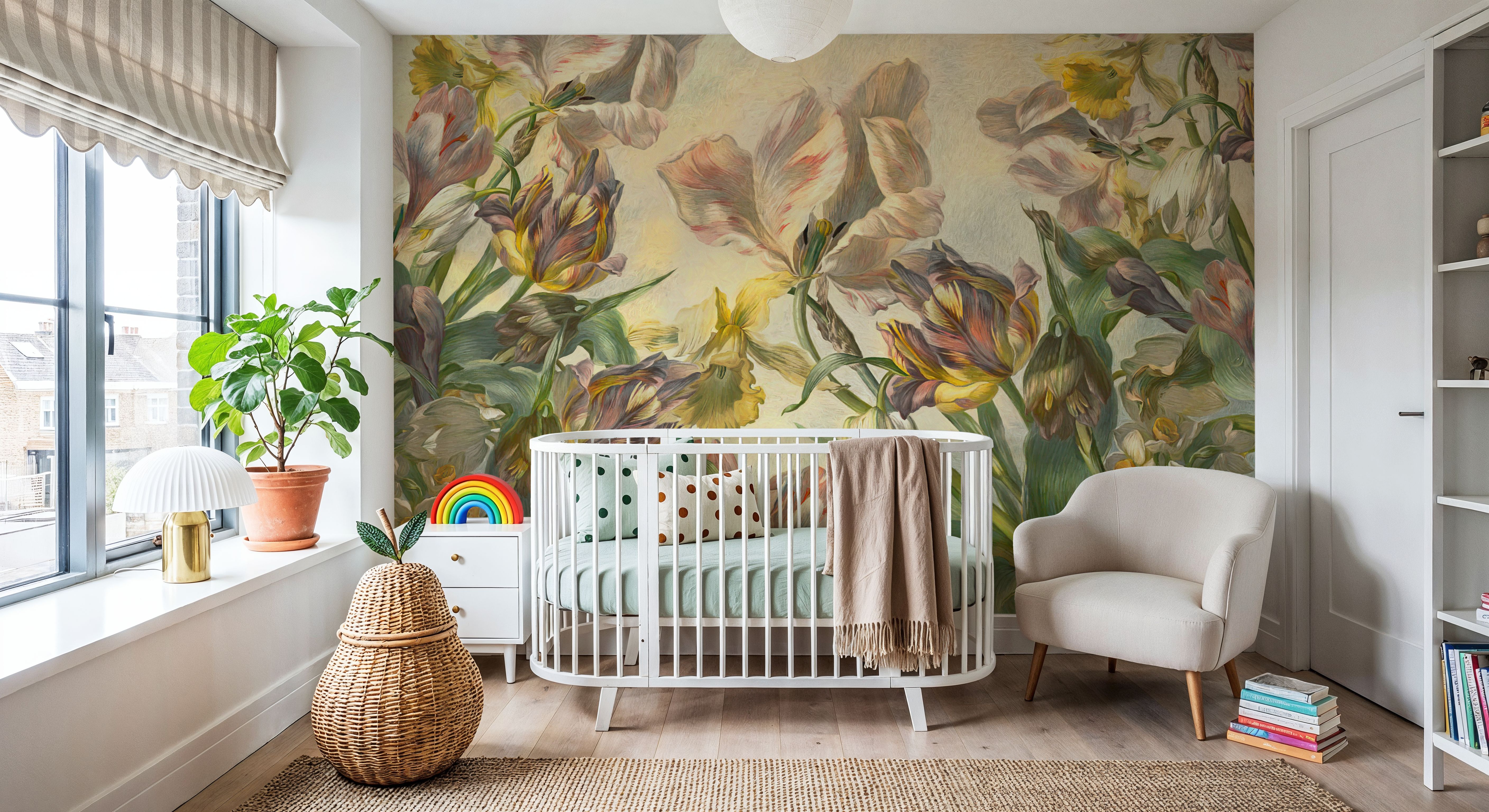 Tulips Feast, Yellow, Wallpaper