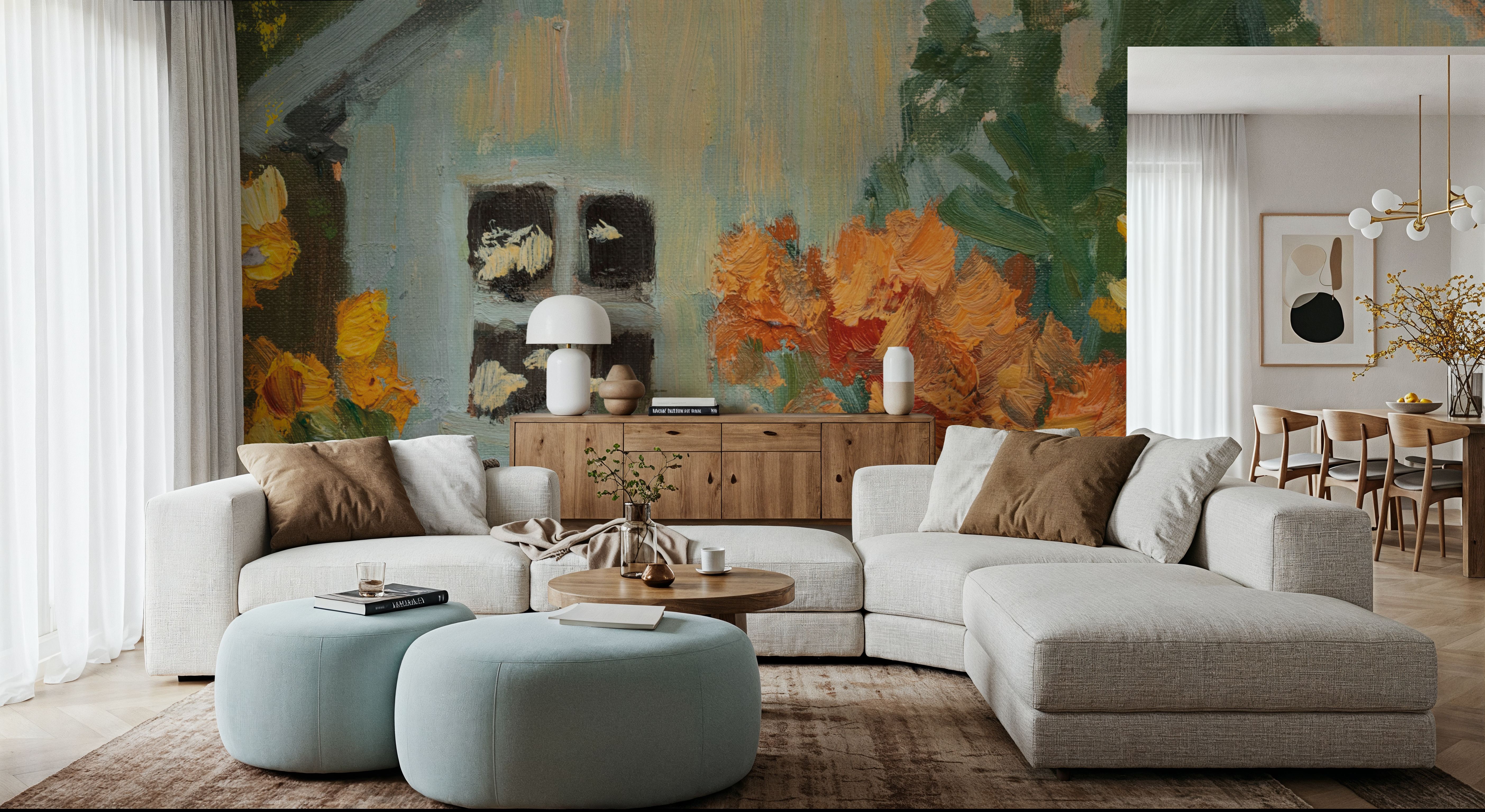 Painterly Garden View