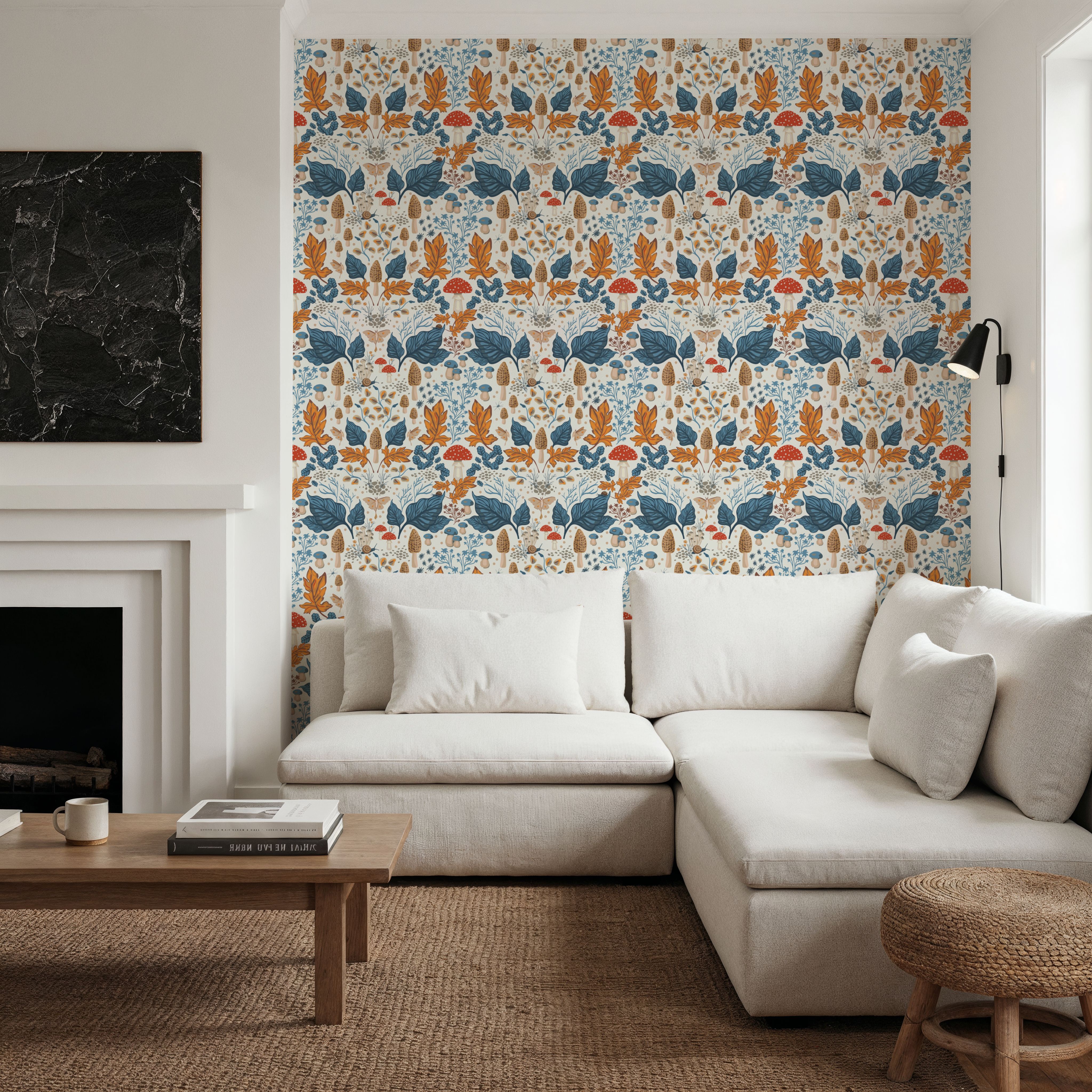 Autumn Forest Illustration, Orange