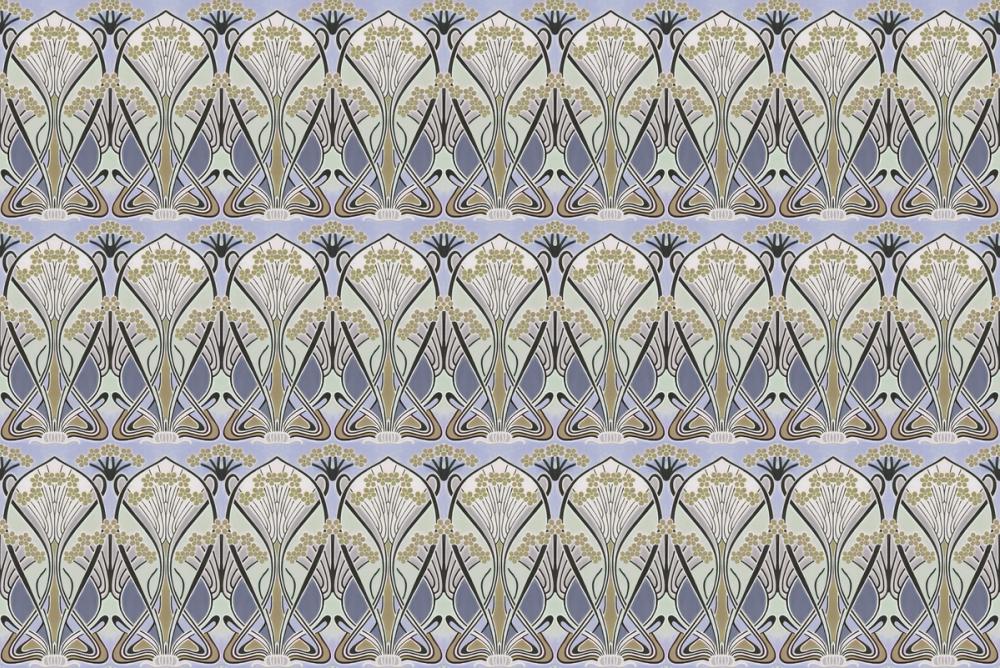 Floral Art Deco Aura, Periwinkle