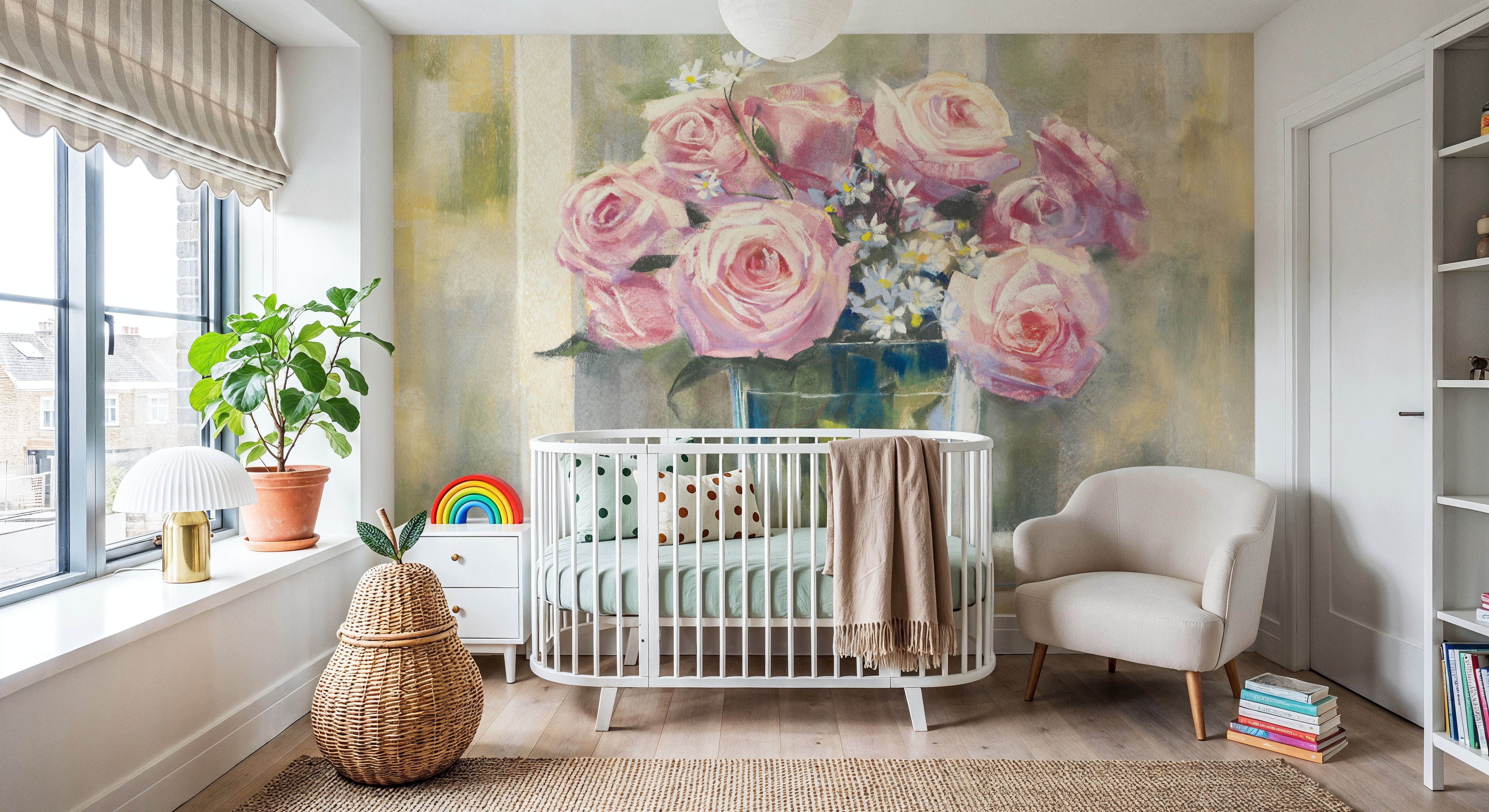 Pale Pink Roses, Tapet