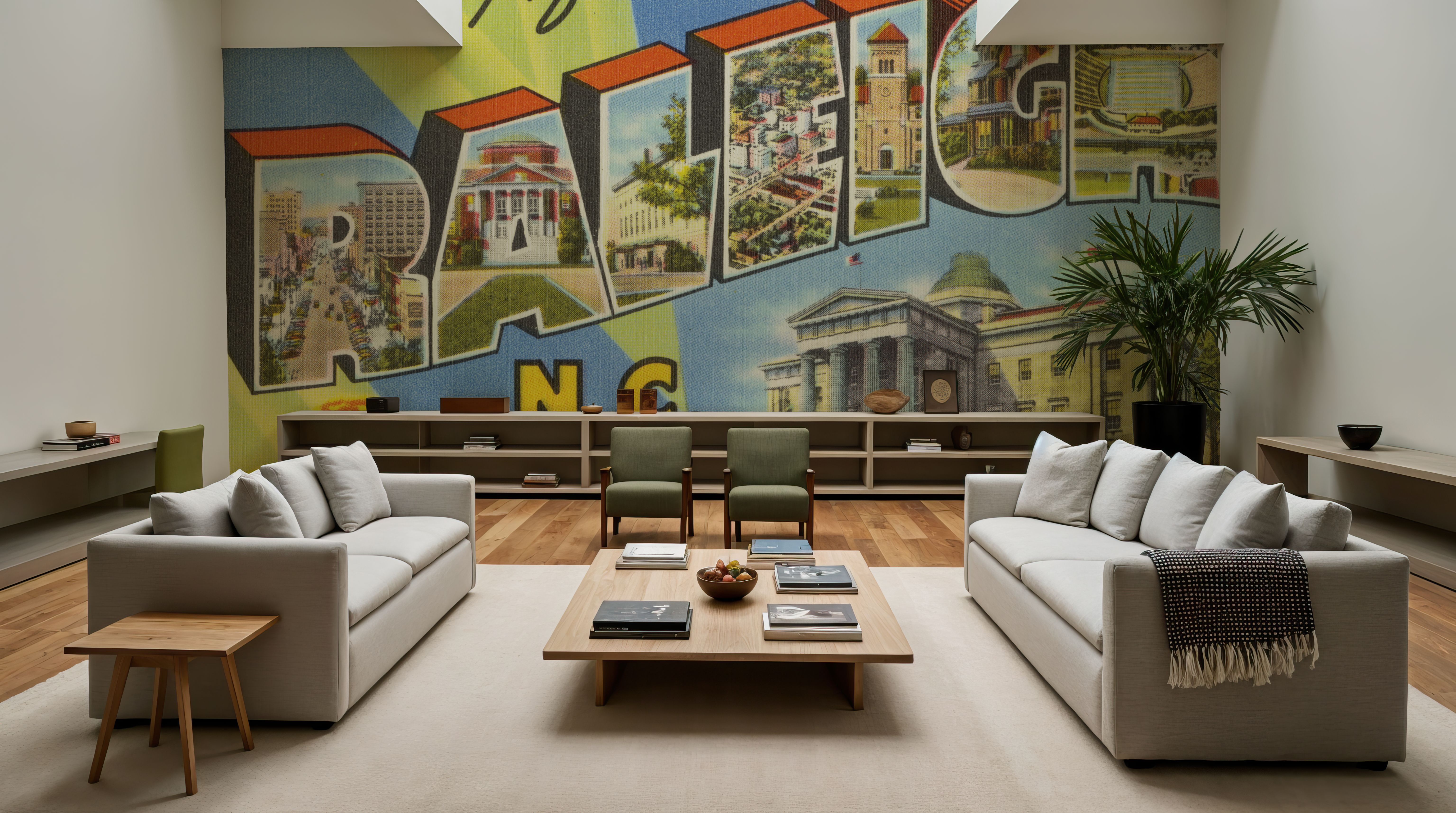 Greetings from Raleigh - Screenprint Postcard