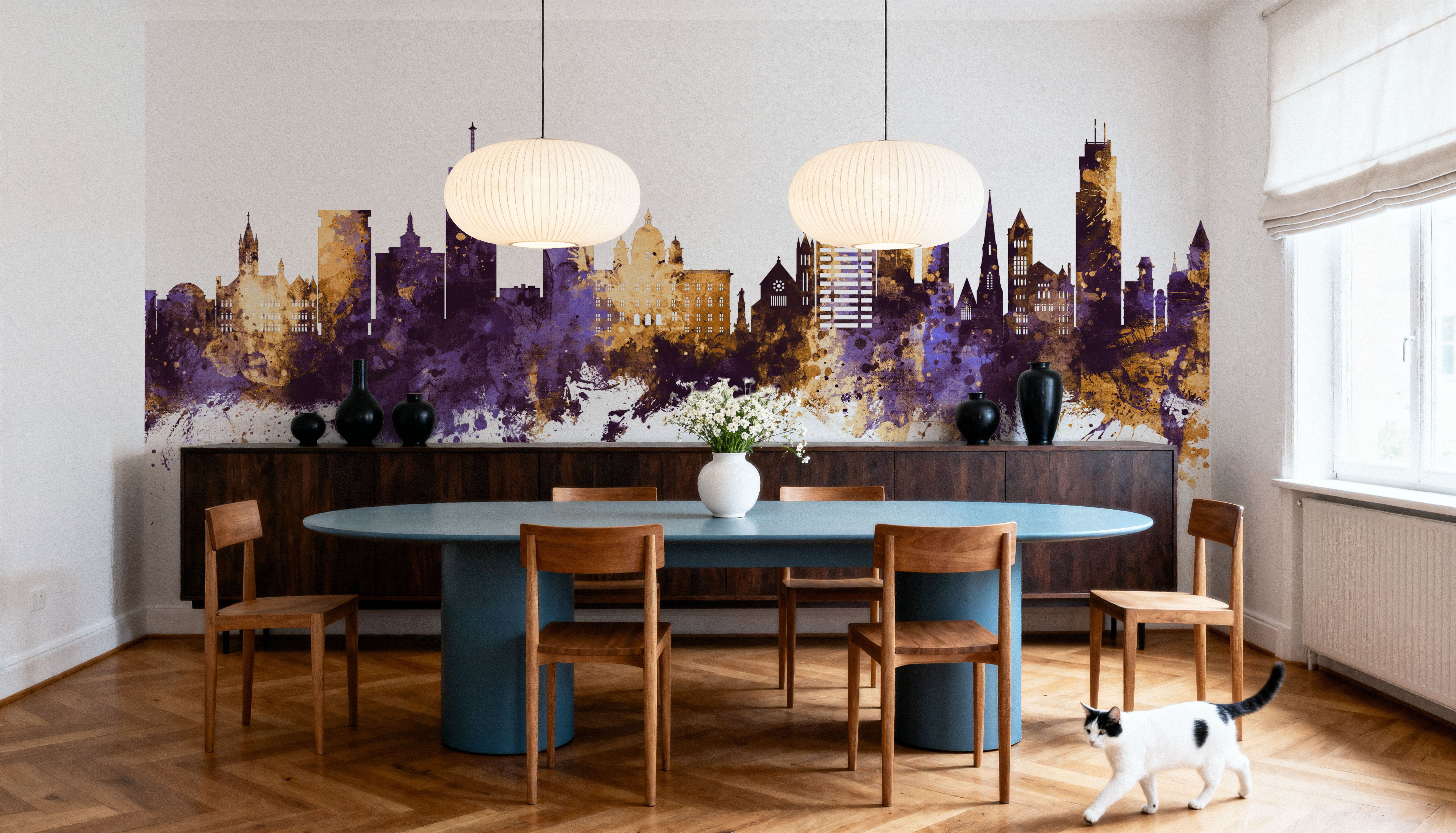 Syracuse New York Skyline Purple & Gold