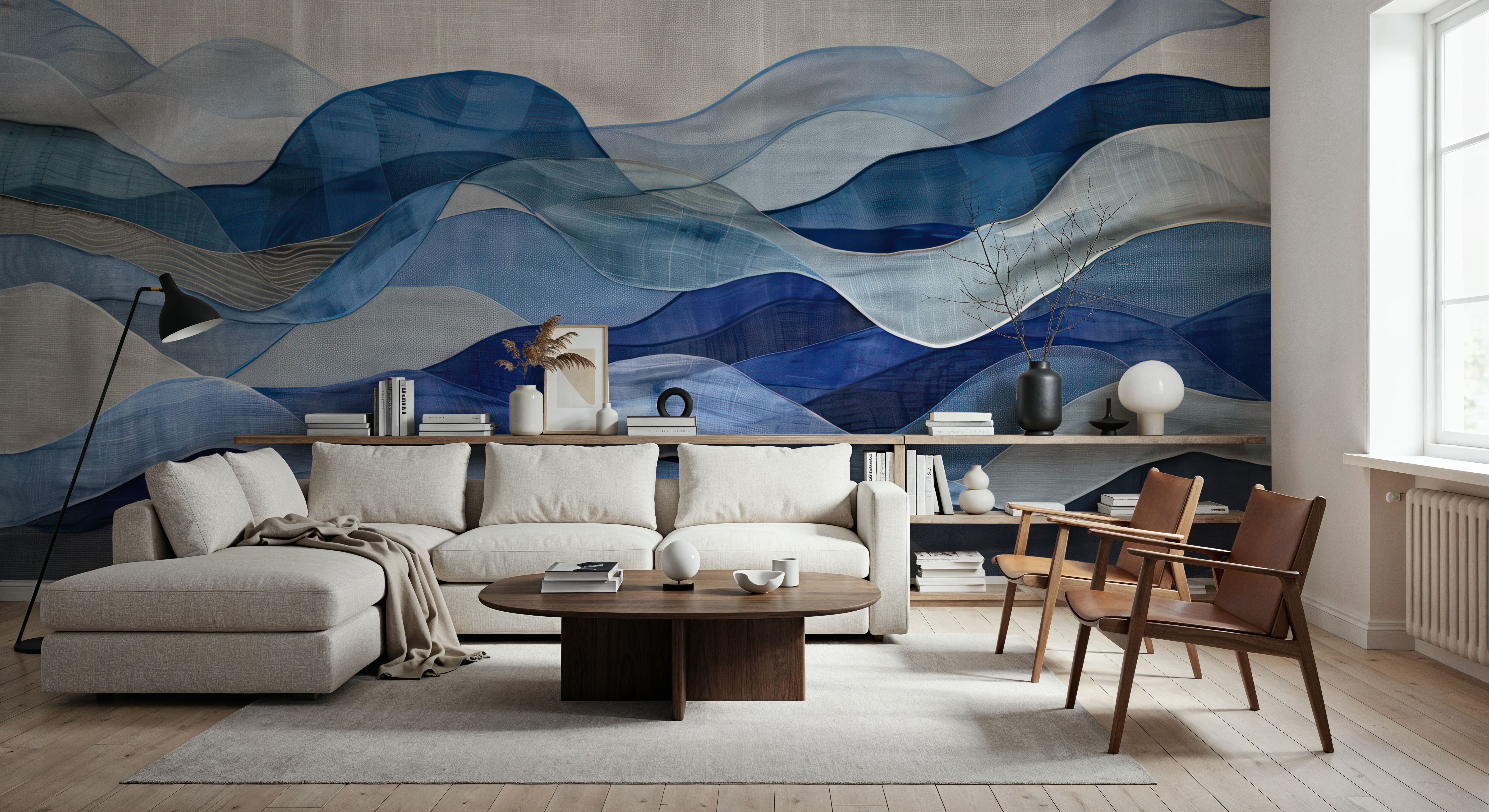 Quilted Waves, Wallpaper