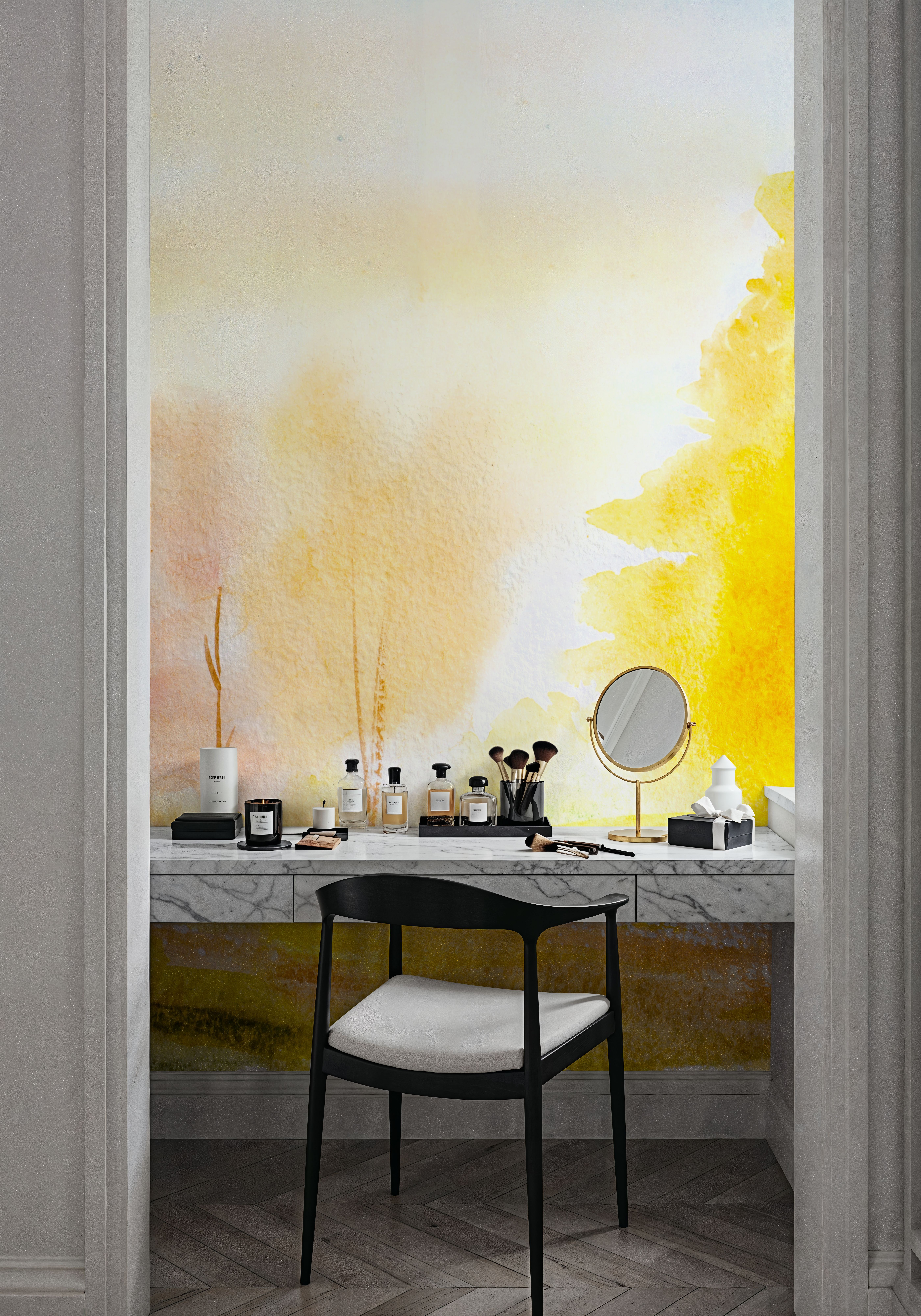 Yellow Autumn Trees, Landscape Painting