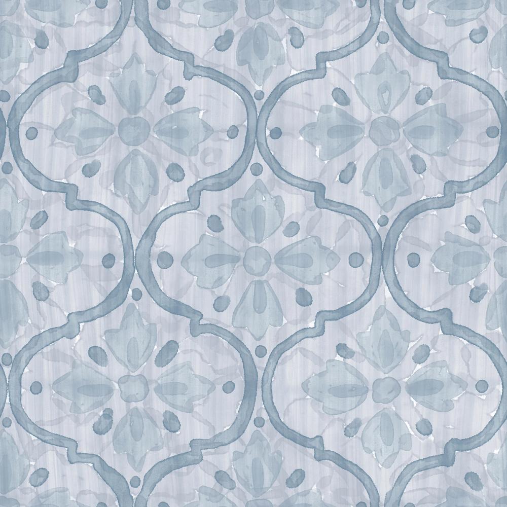 Quatrefoil Watercolor Trellis, Dove