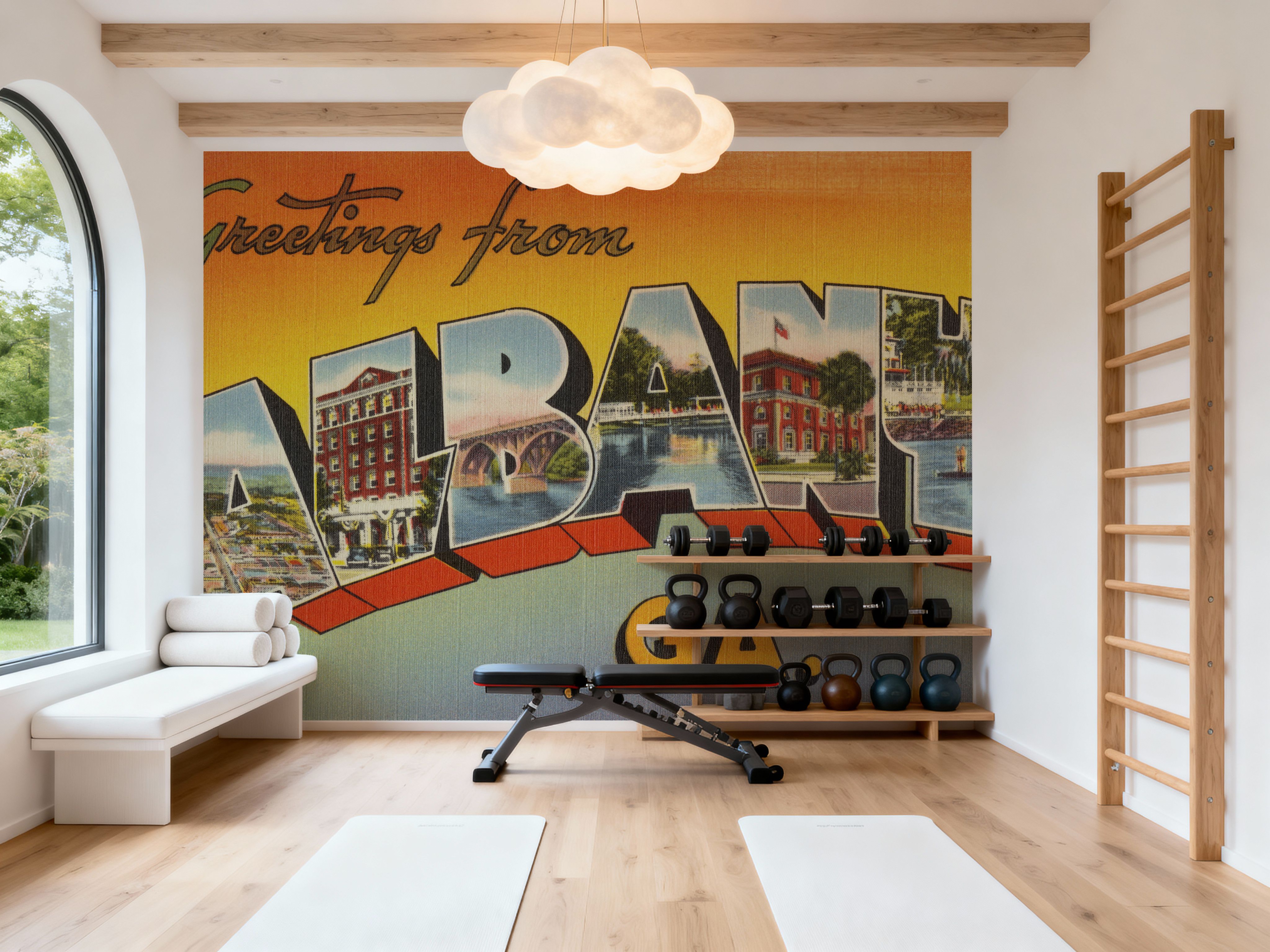 Greetings from Albany GA. - Screenprint Postcard