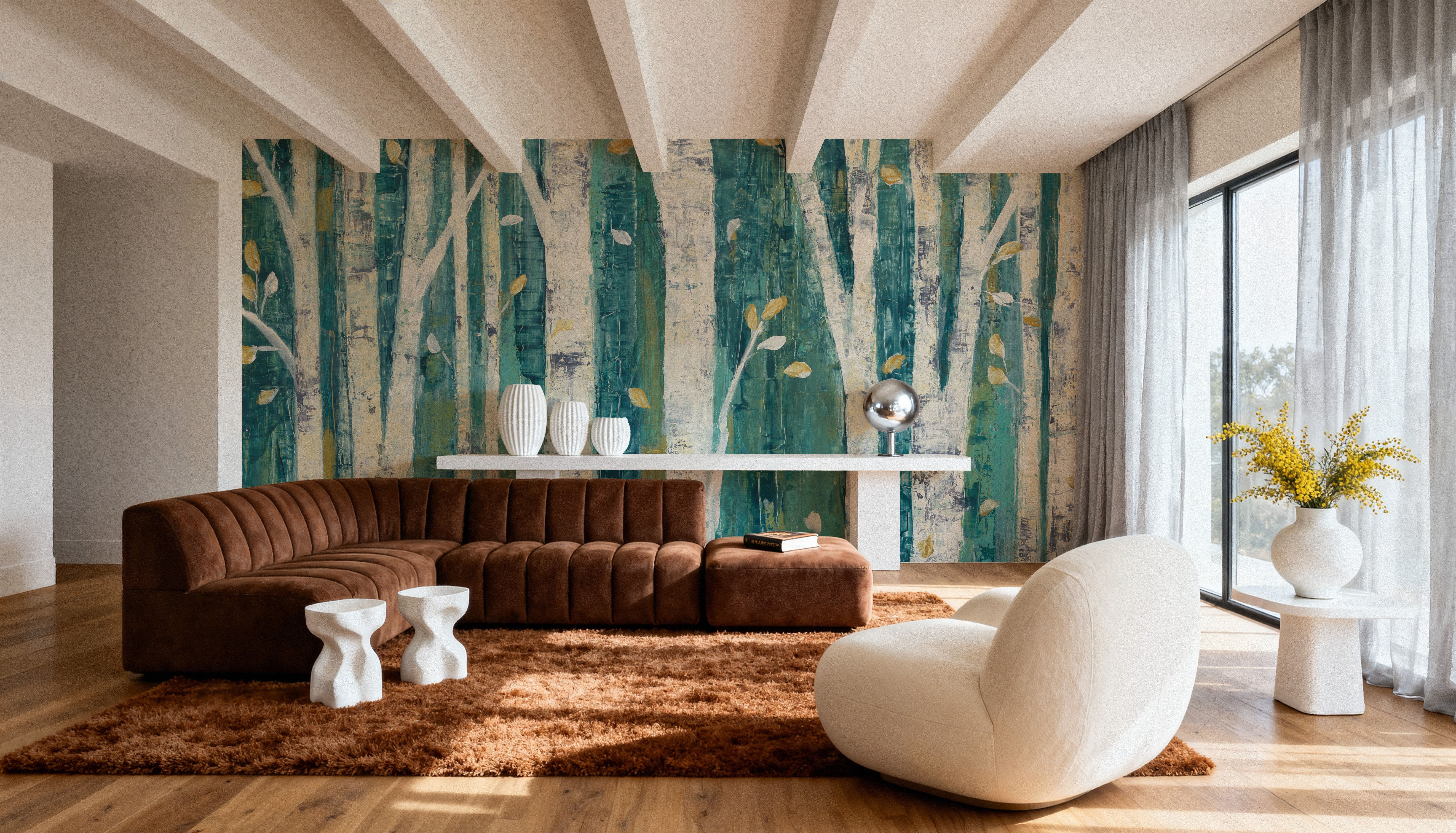 Birches in Spring, Wallpaper