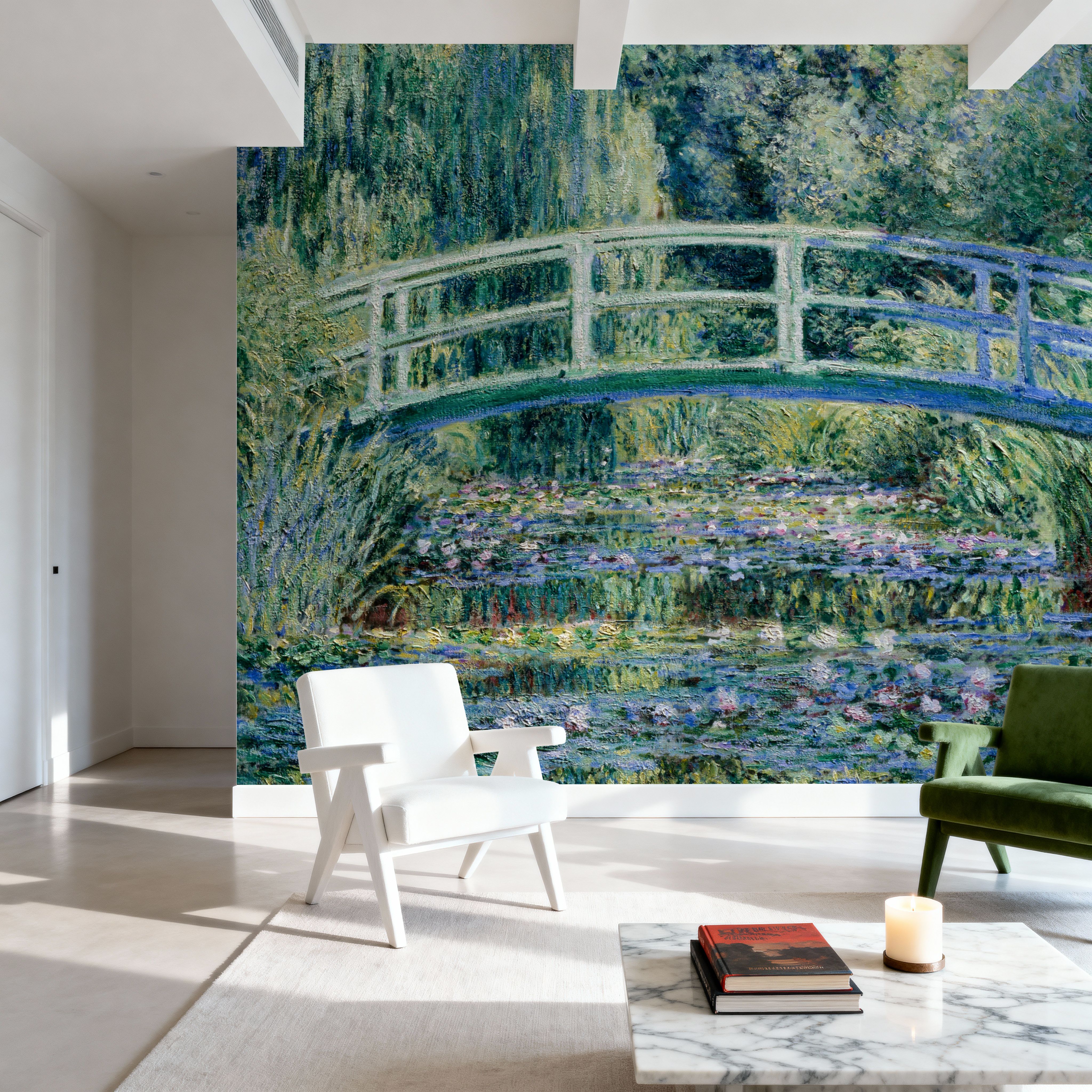 Water Lilies and Japanese Bridge