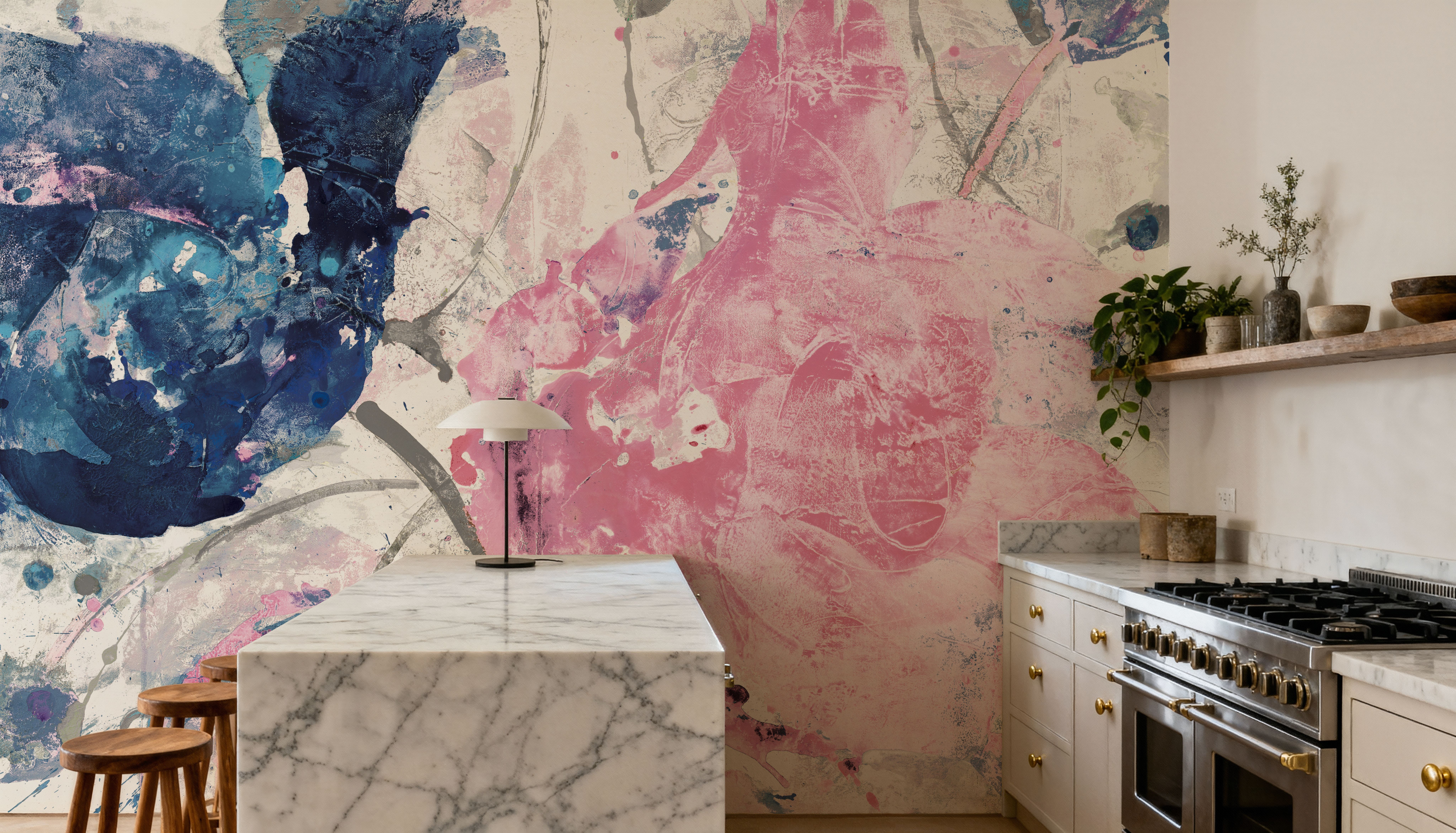 Fireworks Abstract Navy Blue