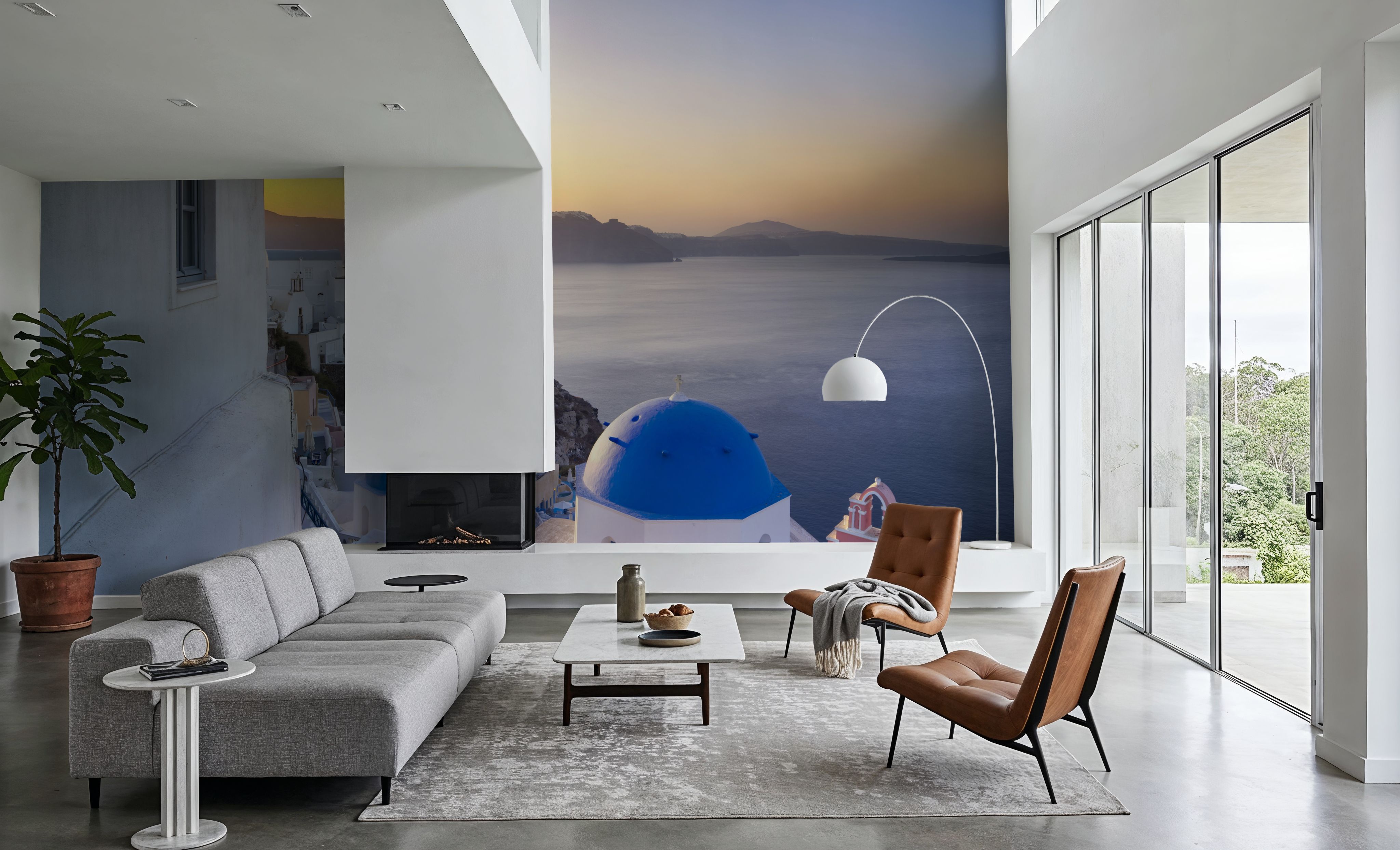 Santorini Sunrise, Wallpaper