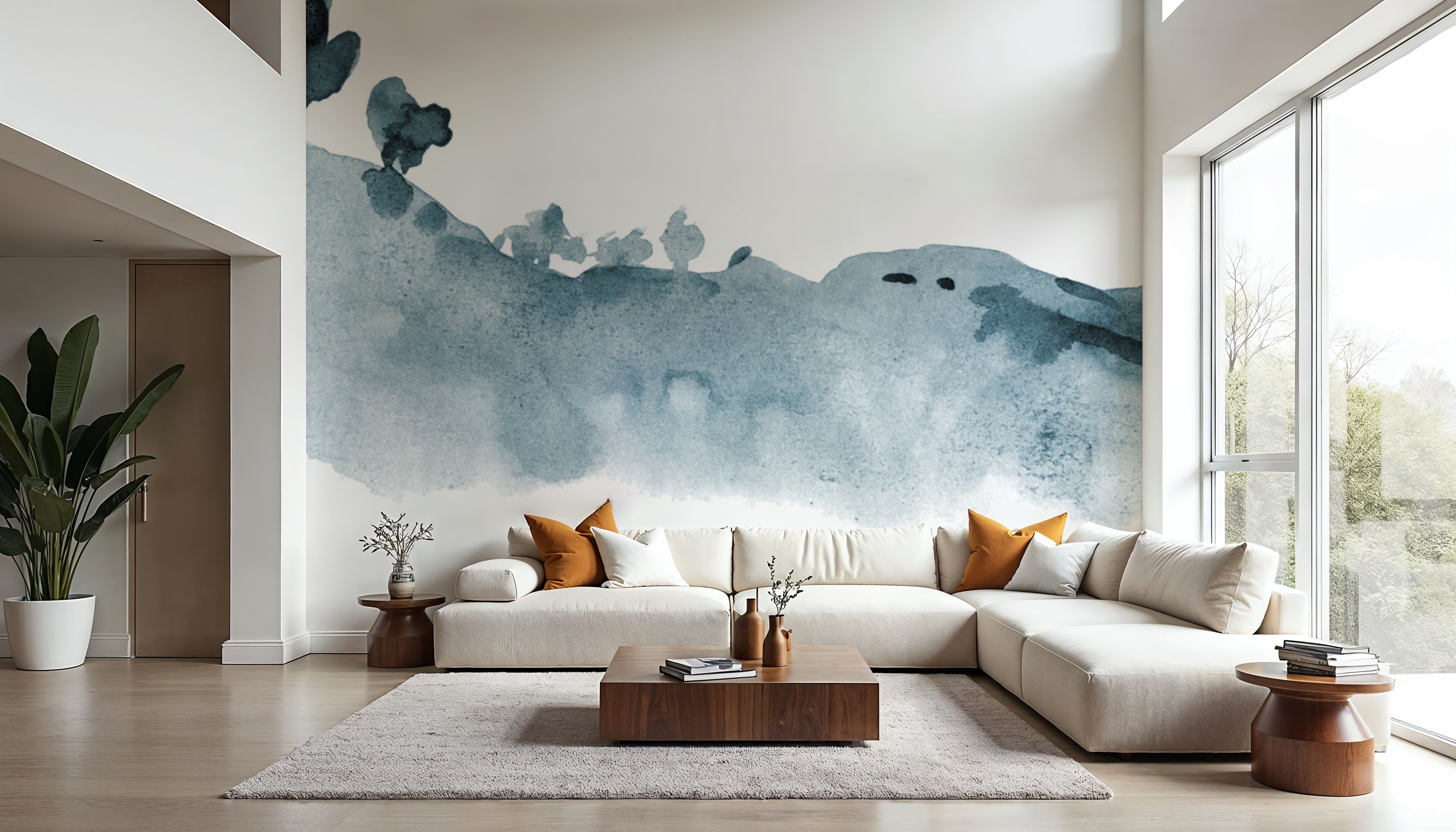 Tranquil Hillside, Dusty Blue