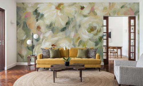 Expressive Pale Floral on Canvas