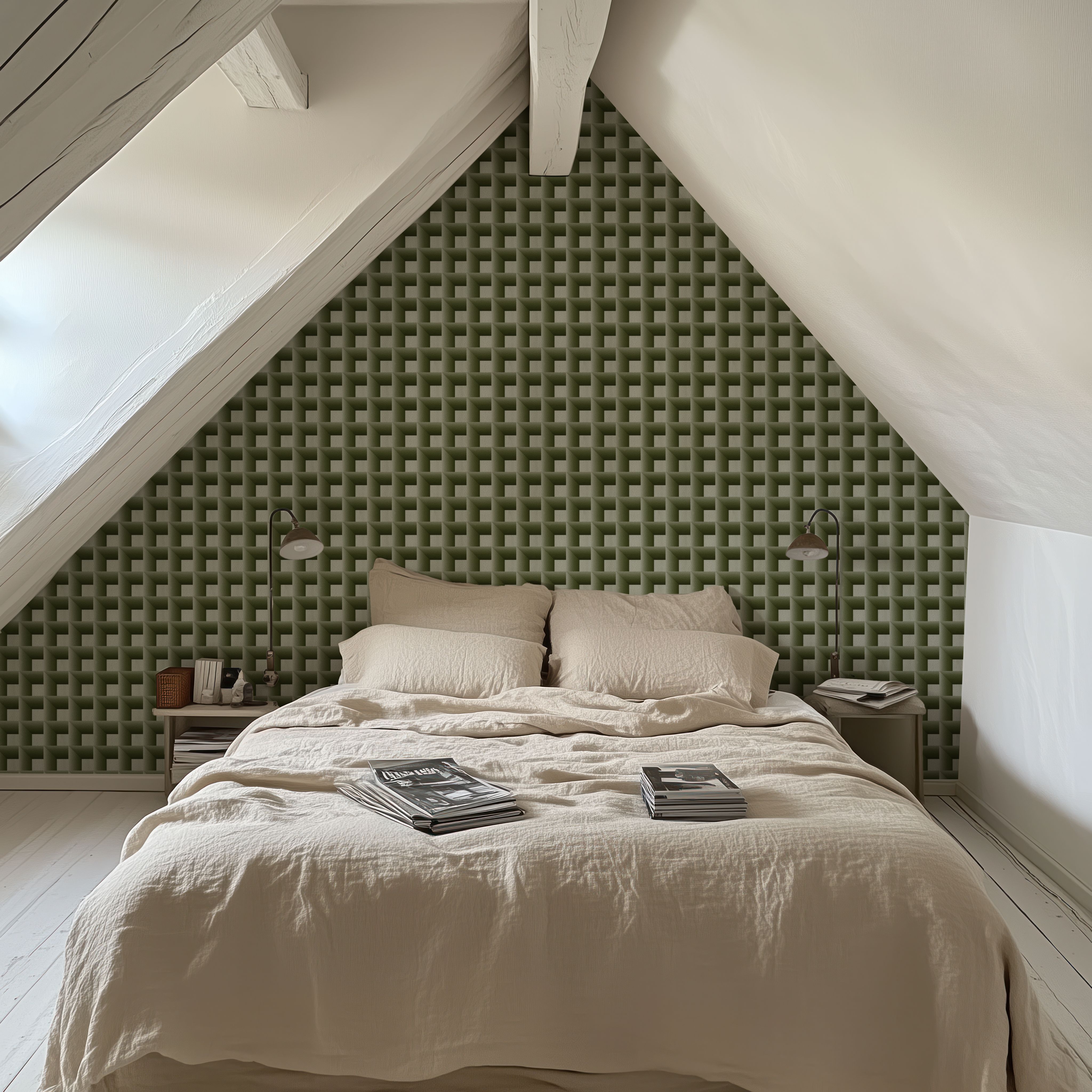 Decorative Cubes, Forest Green