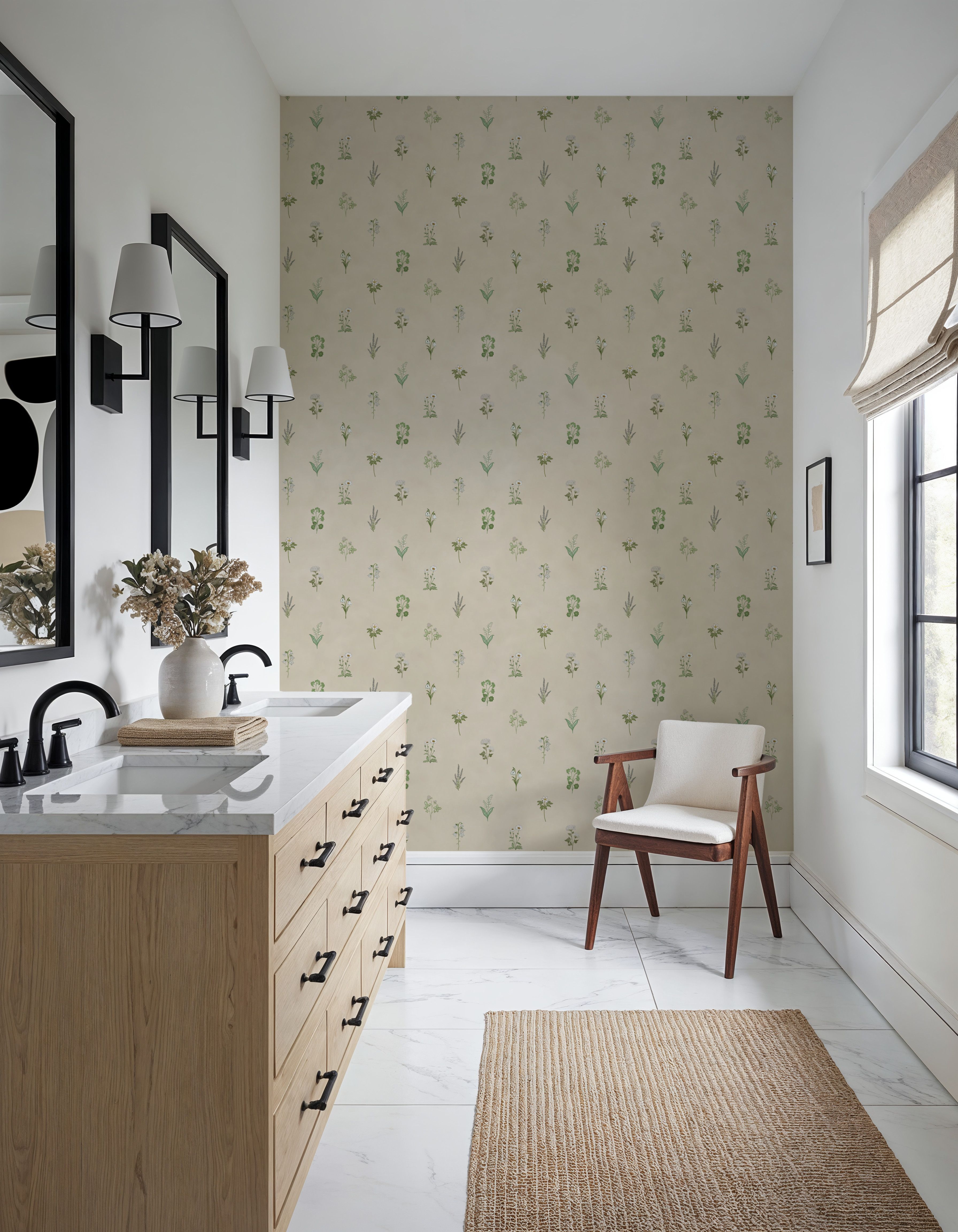 Nordic Flora Ivory, Light Beige